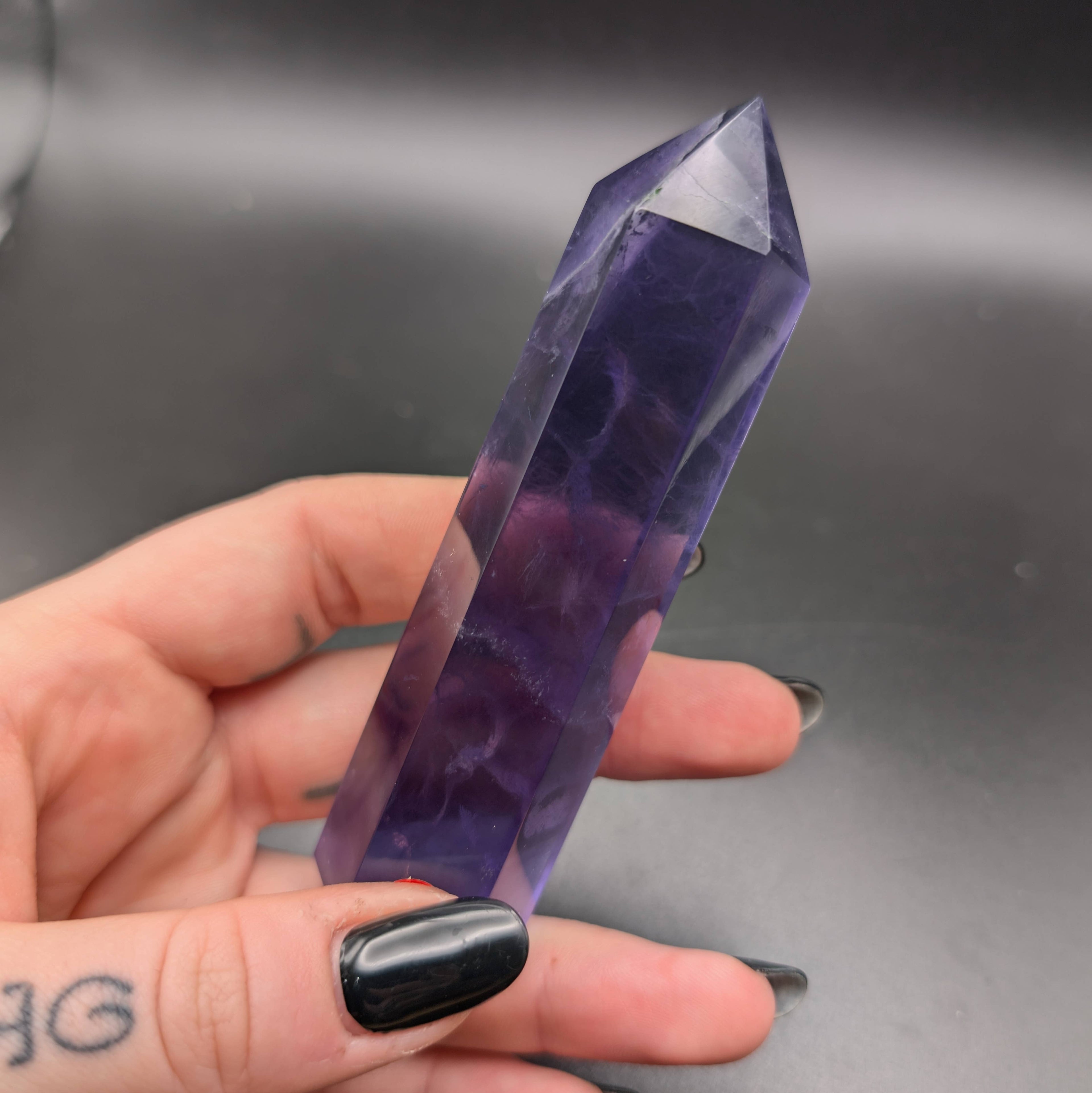 Purple Fluorite Tower-Makai Fluorite Collection-Love, Hawaii Crystal Collection