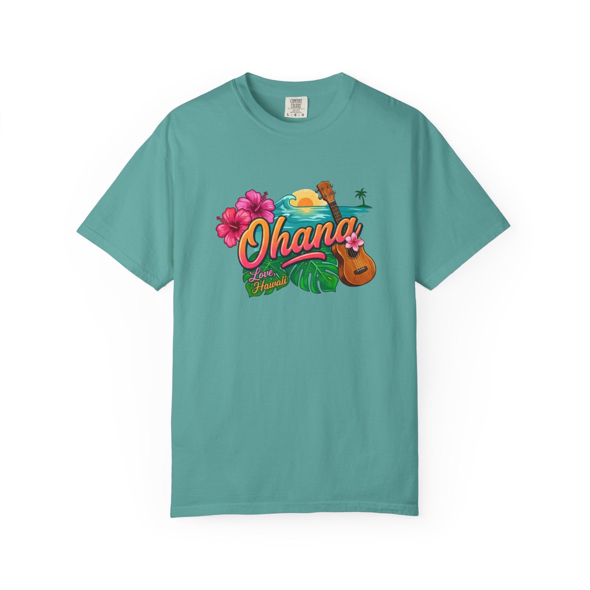 Ohana Tropical Sunset Tee-Love, Hawaii Collection