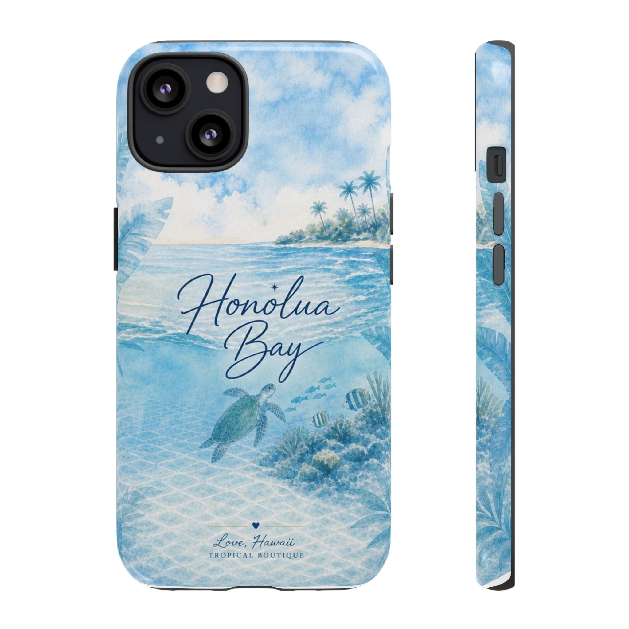 Honolua Bay Hawaii Tough Case | Sea Turtle Ocean Art | Tropical Watercolor Phone Cover