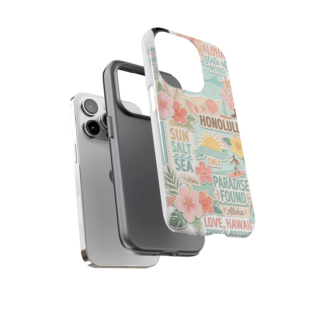 Hawaii Beach Collage Phone Case | Tropical Honolulu Floral Paradise