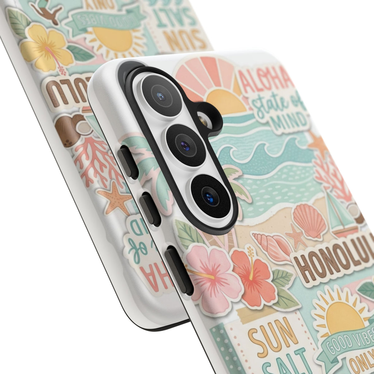 Hawaii Beach Collage Phone Case | Tropical Honolulu Floral Paradise