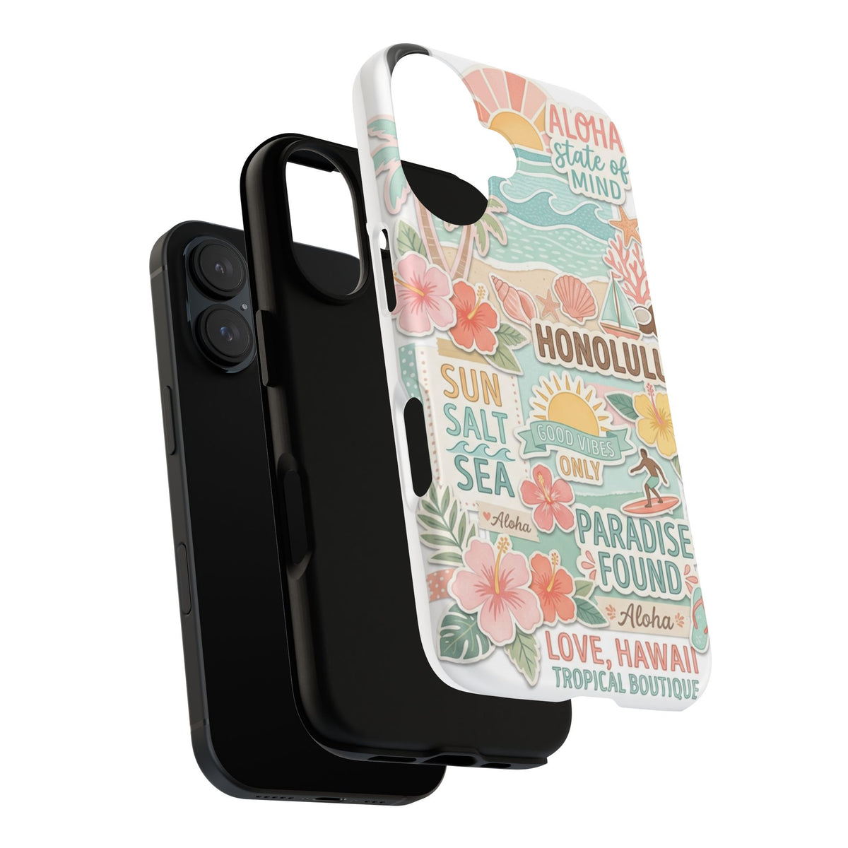Hawaii Beach Collage Phone Case | Tropical Honolulu Floral Paradise