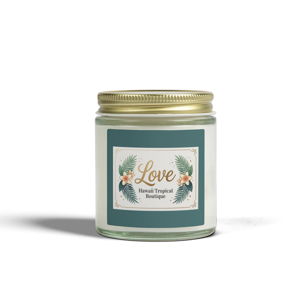 Coconut Apricot Scented Candle — Tropical Boutique Soy Jar (4oz or 9oz)-Love, Hawaii Home Collection