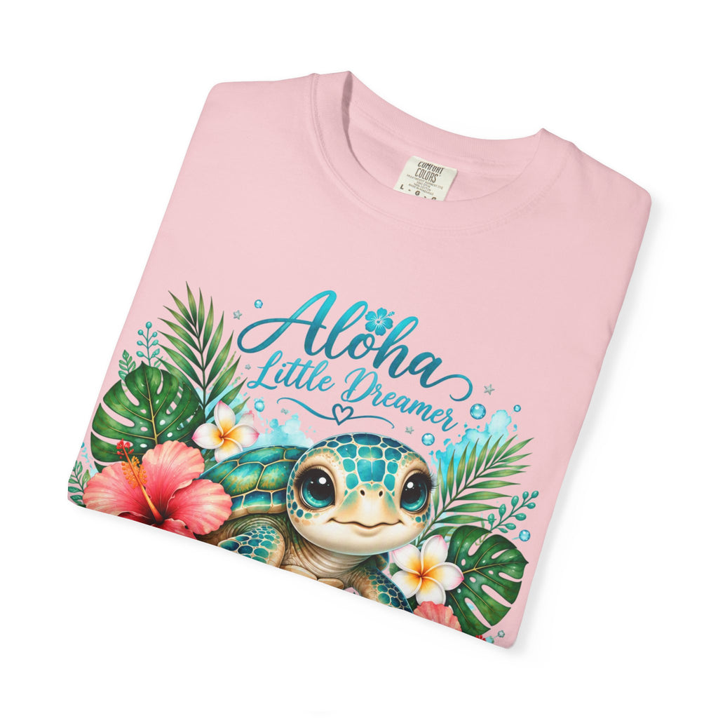 Aloha Little Dreamer| Sea turtle T-Shirt | Hawaiian floral tropical design