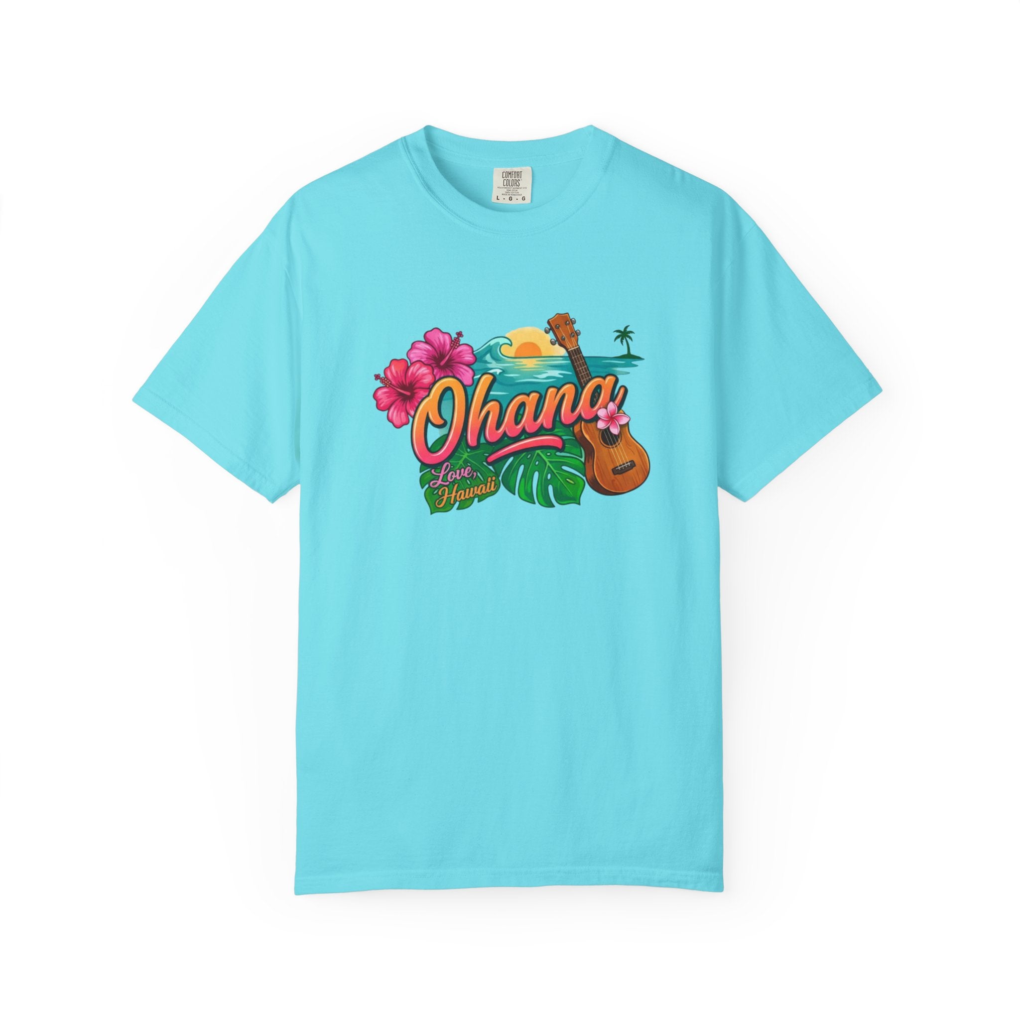Ohana Tropical Sunset Tee-Love, Hawaii Collection