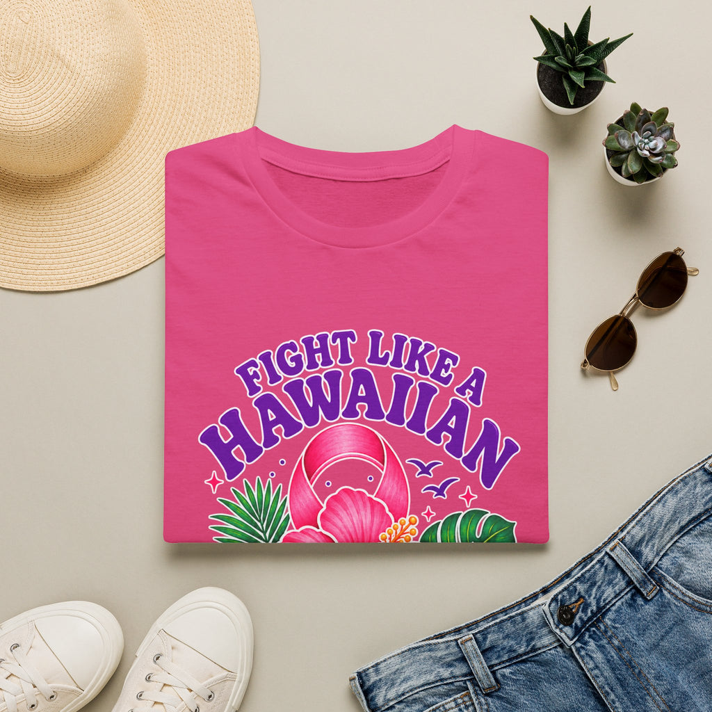 Fight Like a Hawaiian T-Shirt – Floral Breast Cancer Awareness Tee (Together We Bloom)