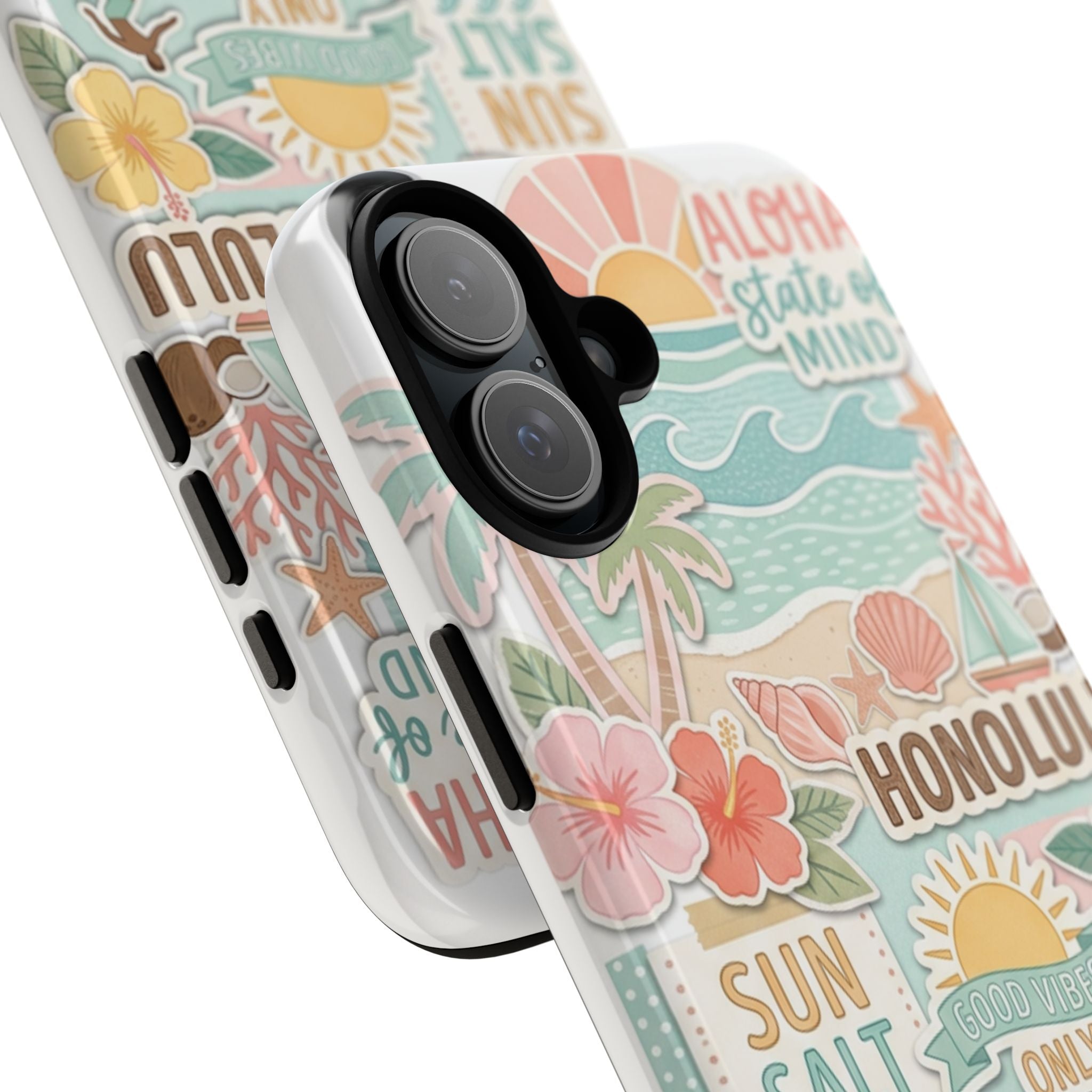Hawaii Beach Collage Phone Case | Tropical Honolulu Floral Paradise