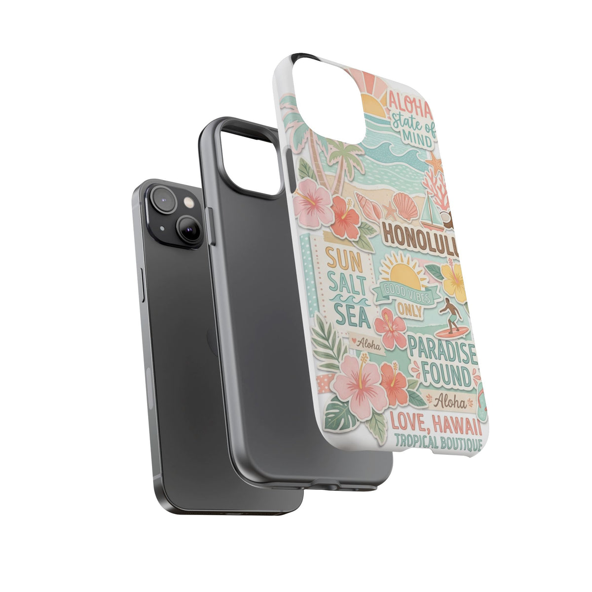 Hawaii Beach Collage Phone Case | Tropical Honolulu Floral Paradise