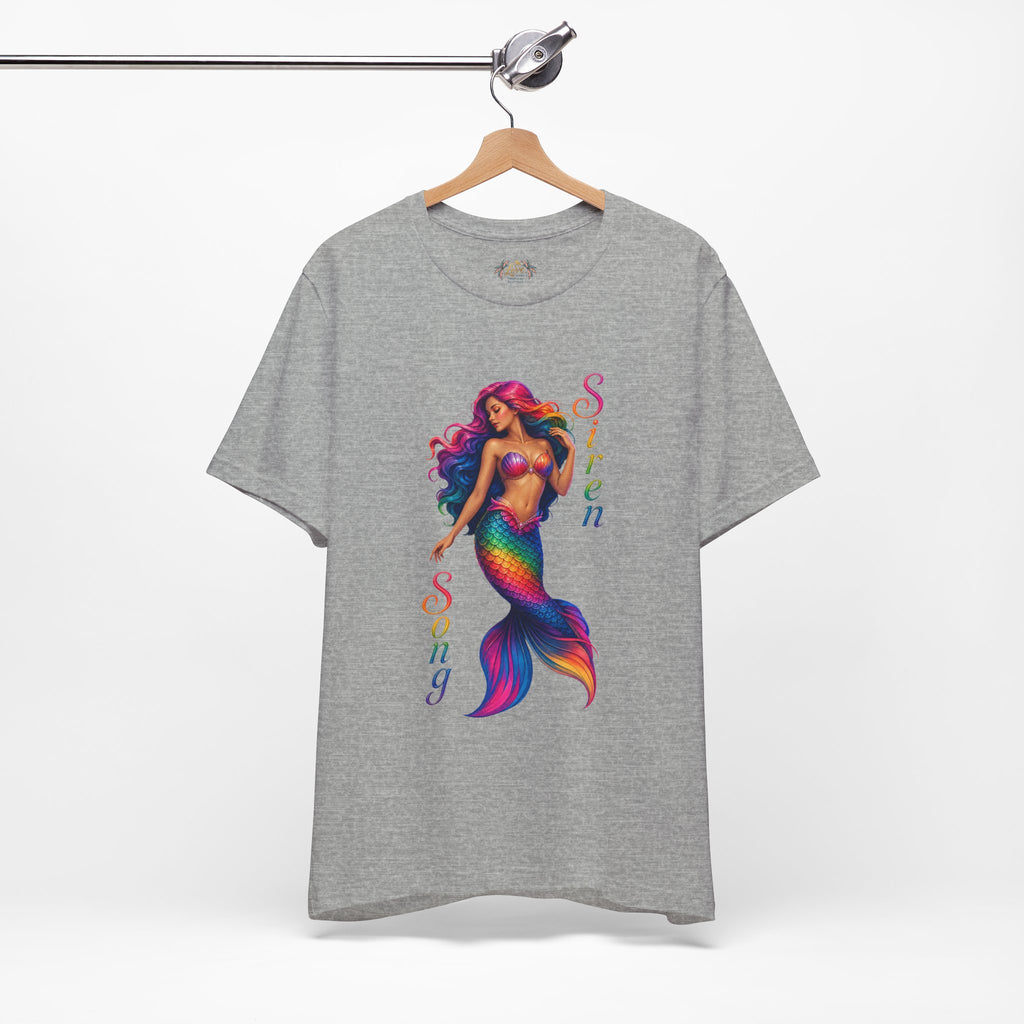 Rainbow Mermaid Siren Song Tee | Colorful Mermaid Illustration T-Shirt