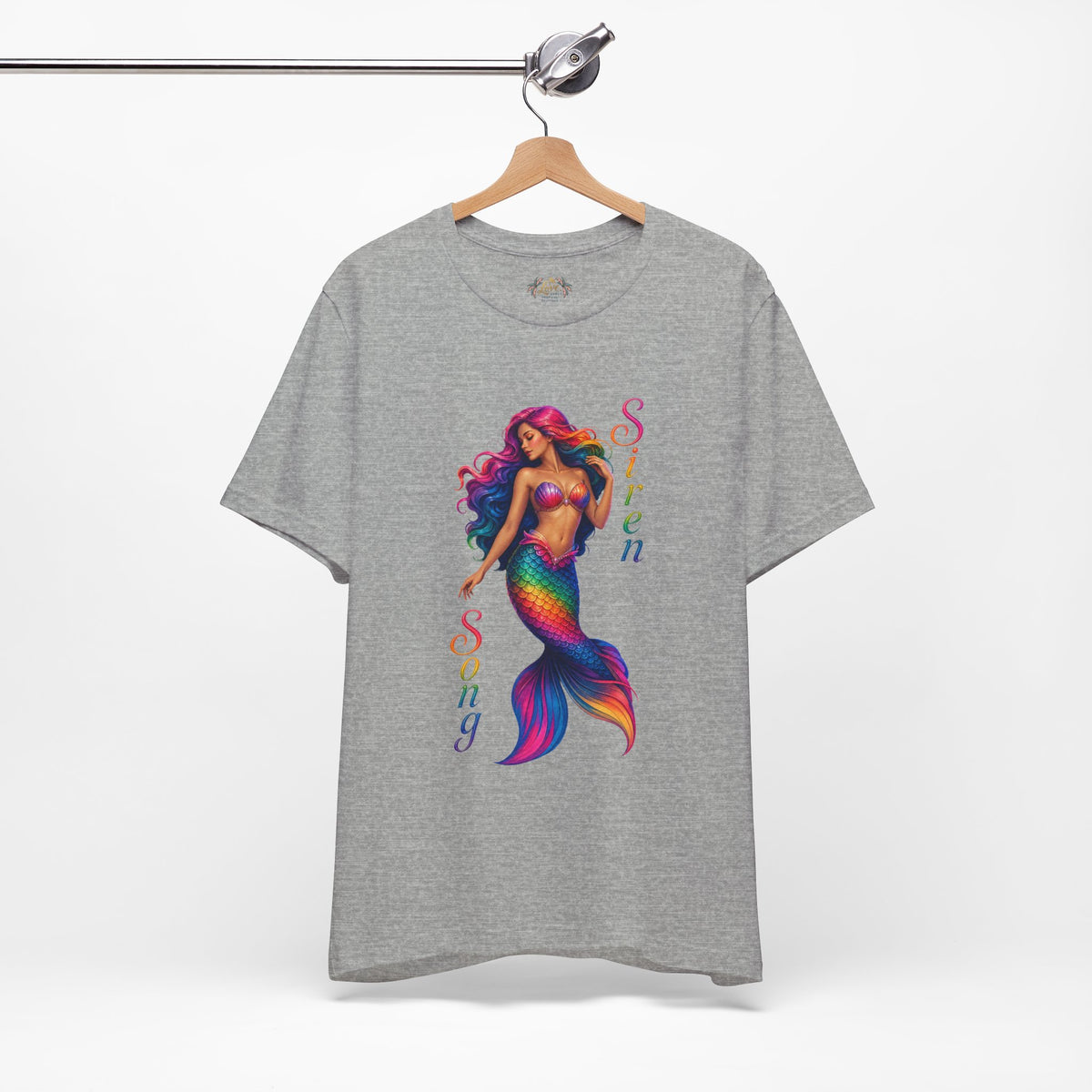 Rainbow Mermaid Siren Song Tee | Colorful Mermaid Illustration T-Shirt