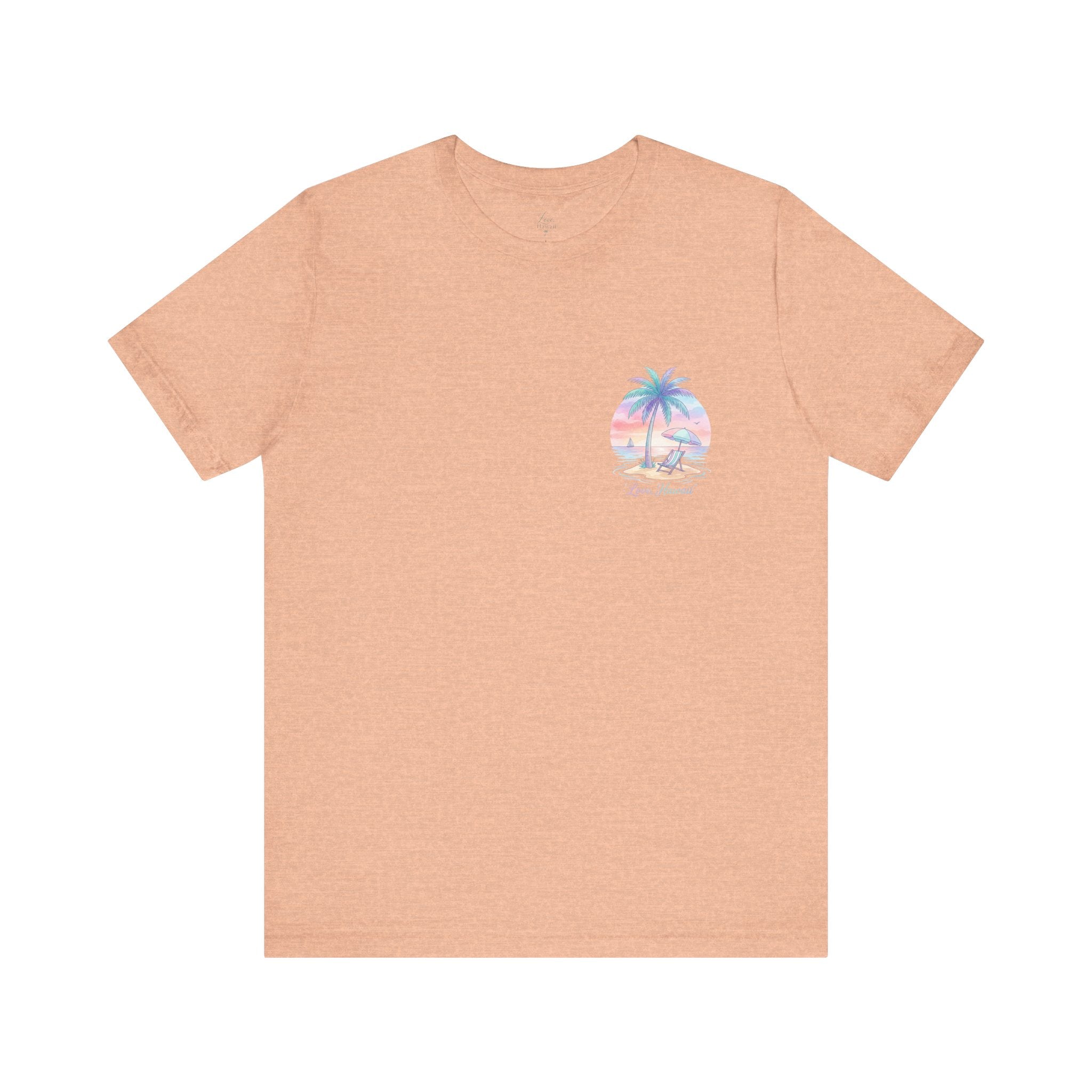 T-Shirt — Lanikai Hawaii Pastel Beach Palm Graphic Tee