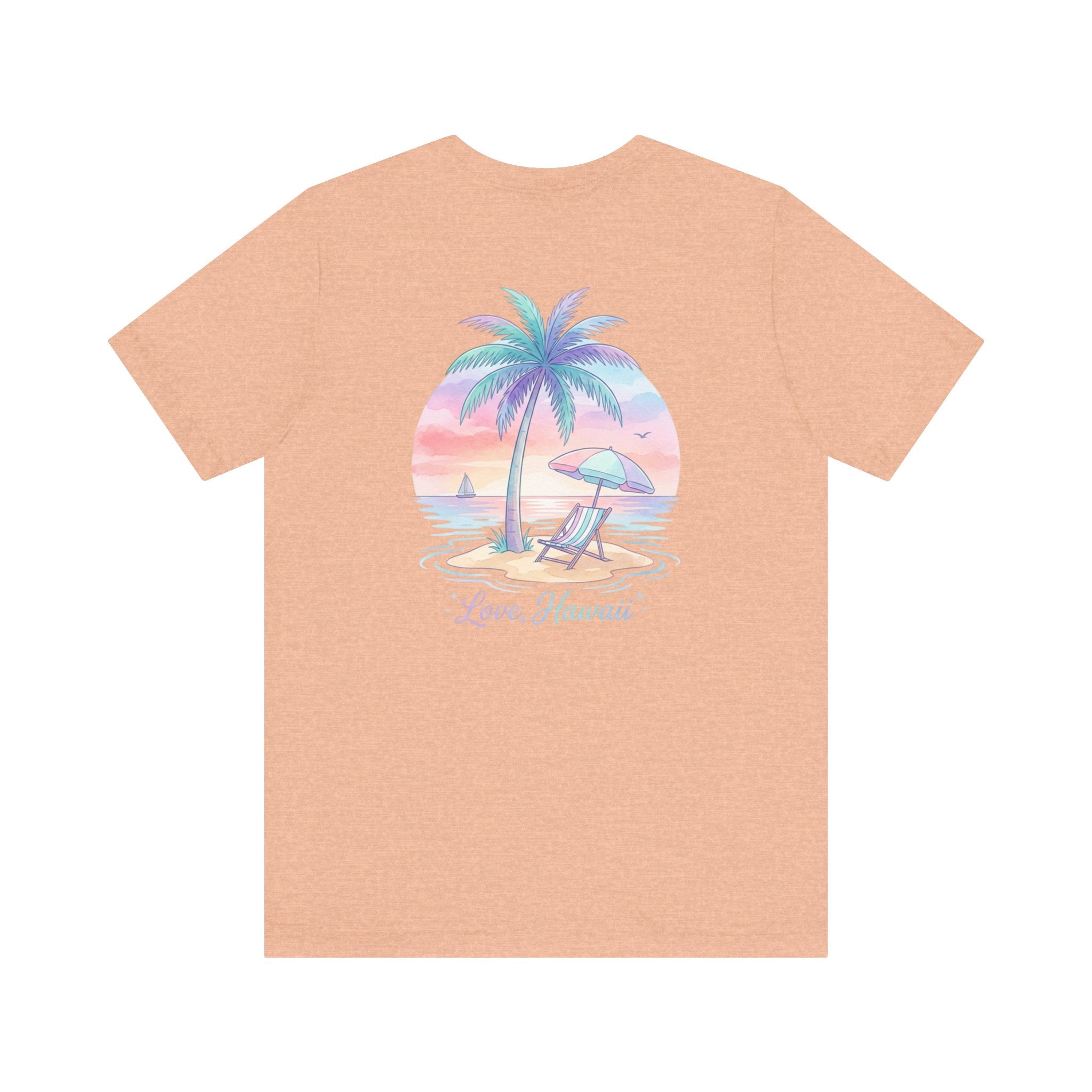 T-Shirt — Lanikai Hawaii Pastel Beach Palm Graphic Tee