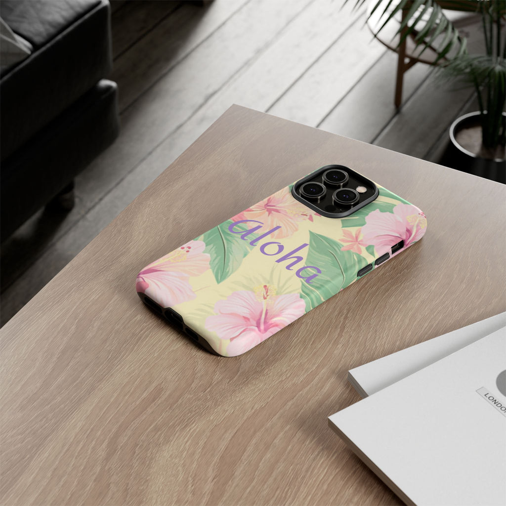 Aloha Floral Tough Phone Case — Tropical Hibiscus Protective Cover
