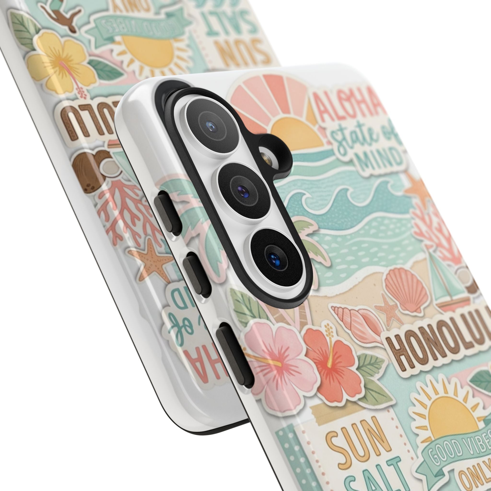 Hawaii Beach Collage Phone Case | Tropical Honolulu Floral Paradise