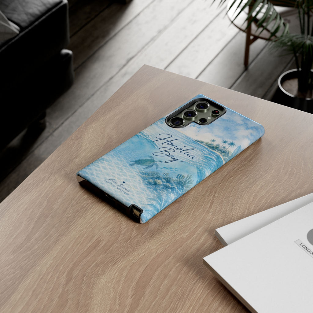 Honolua Bay Hawaii Tough Case | Sea Turtle Ocean Art | Tropical Watercolor Phone Cover