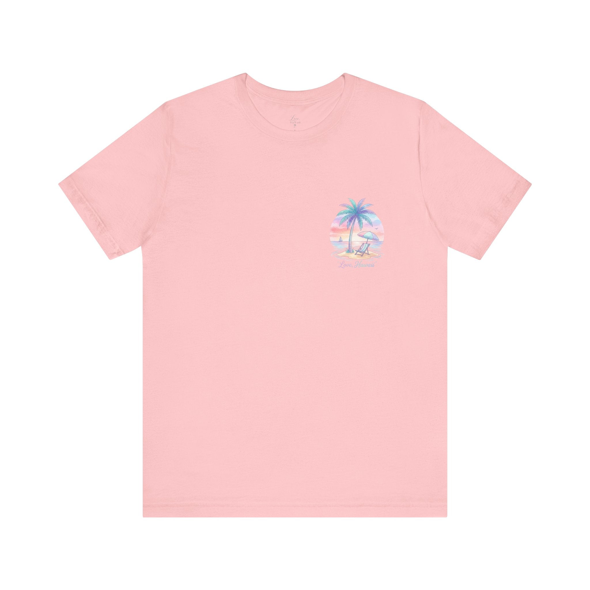 T-Shirt — Lanikai Hawaii Pastel Beach Palm Graphic Tee