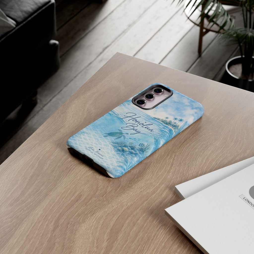 Honolua Bay Hawaii Tough Case | Sea Turtle Ocean Art | Tropical Watercolor Phone Cover