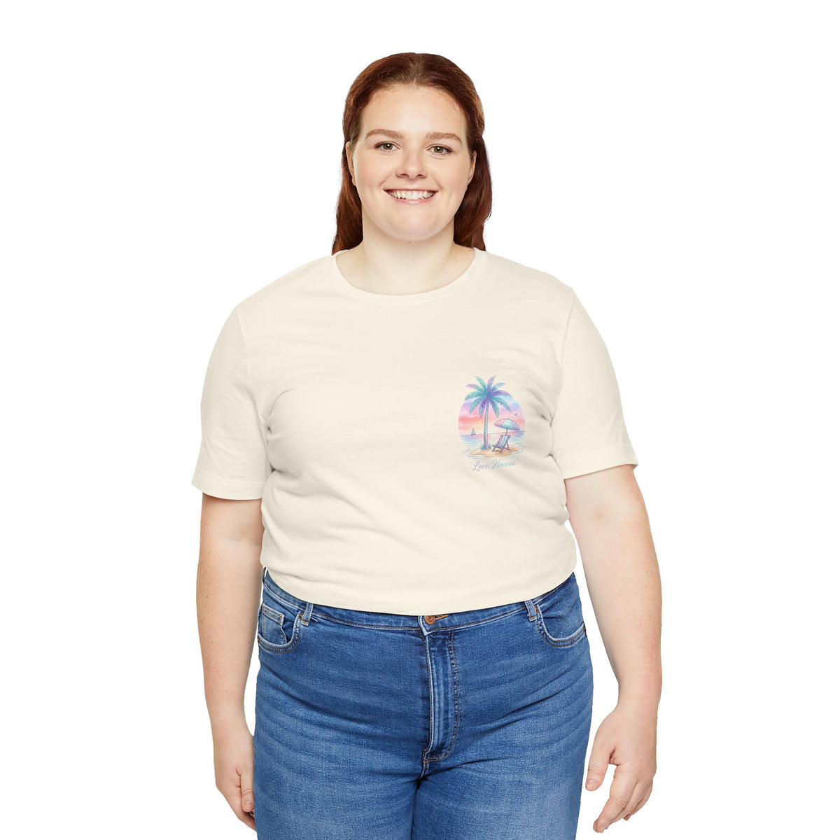 T-Shirt — Lanikai Hawaii Pastel Beach Palm Graphic Tee