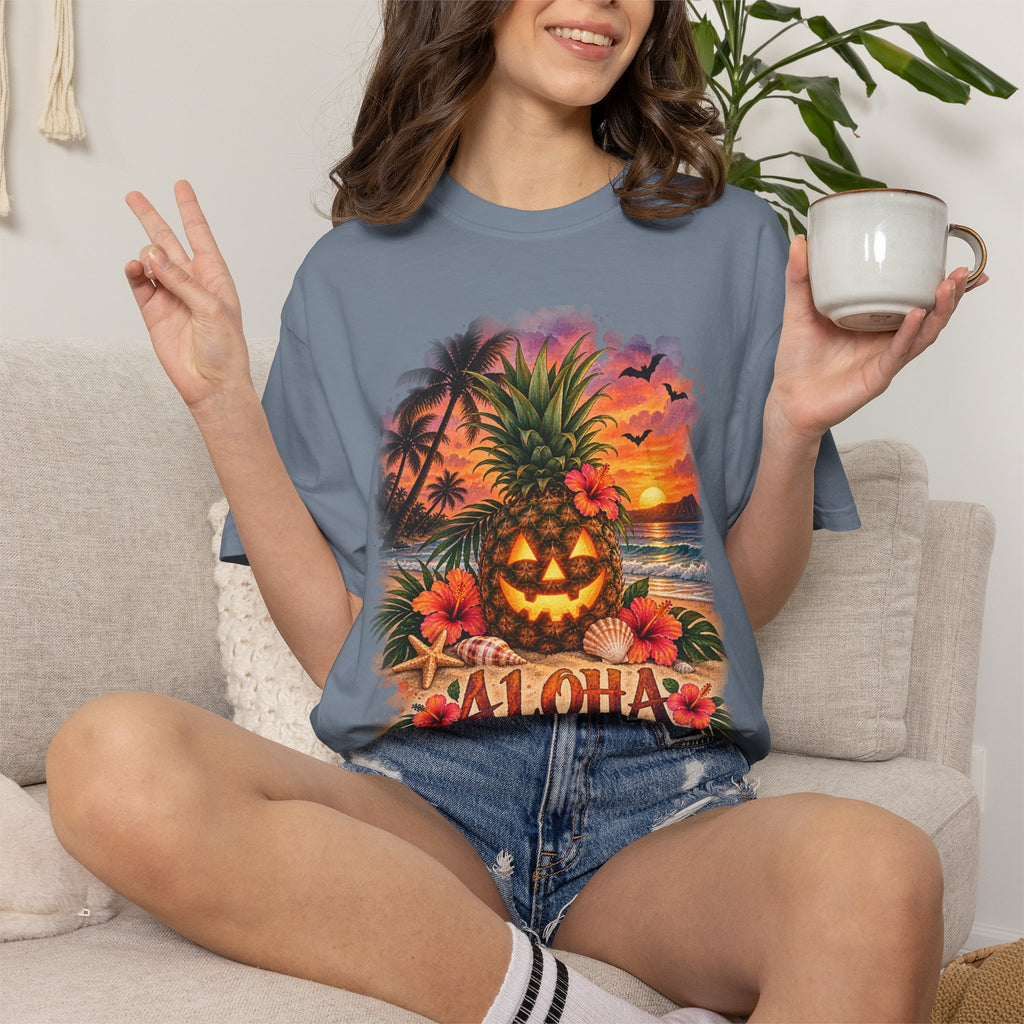 Aloha Halloween Tropical Pineapple T-Shirt