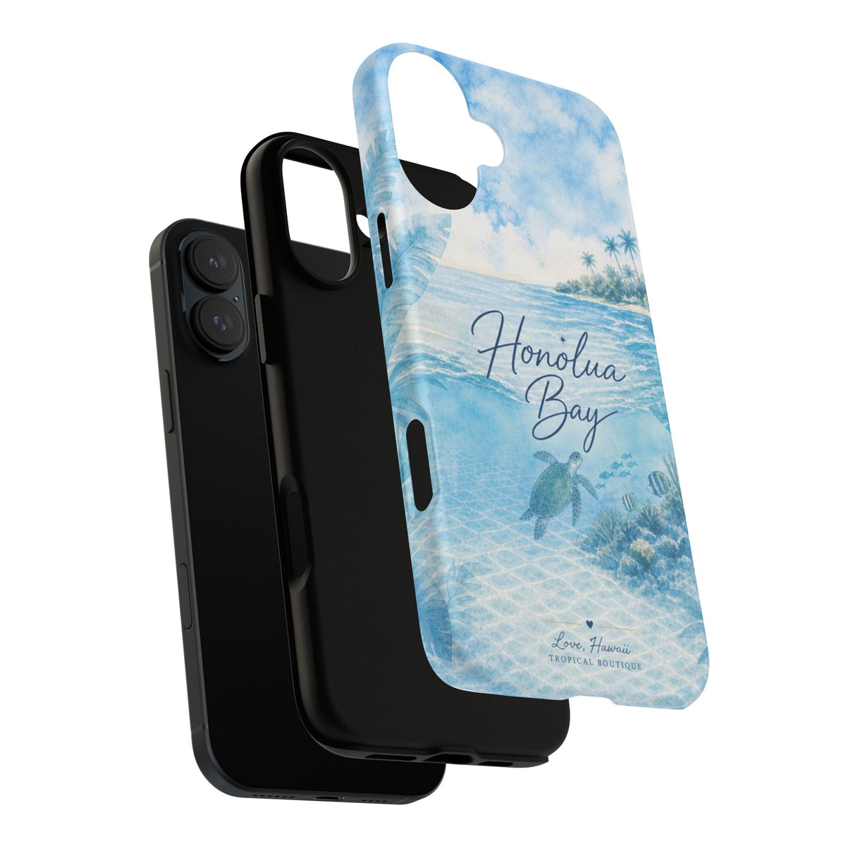 Honolua Bay Hawaii Tough Case | Sea Turtle Ocean Art | Tropical Watercolor Phone Cover