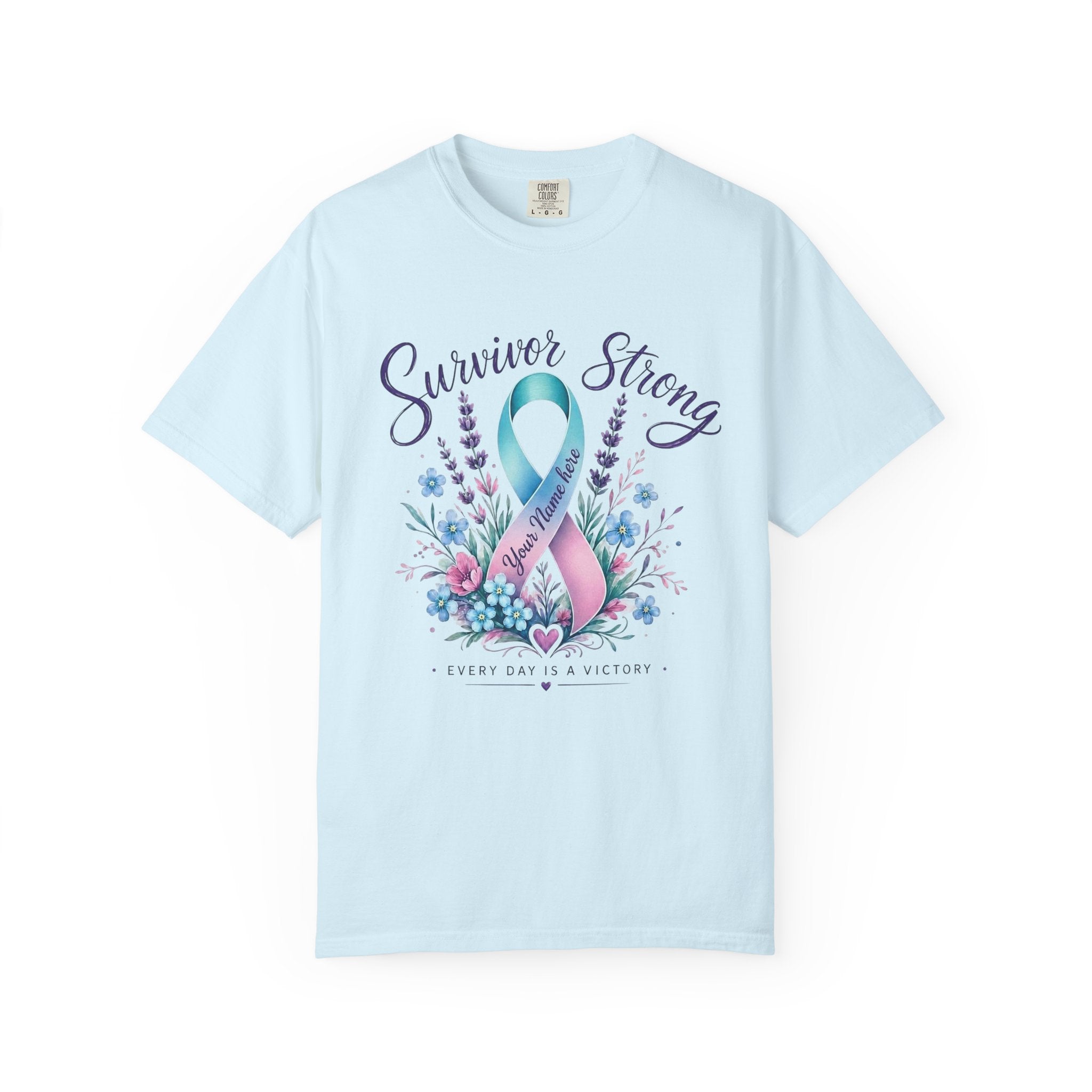 Survivor Strong Ribbon T-Shirt — Thyroid & Awareness Support Tee