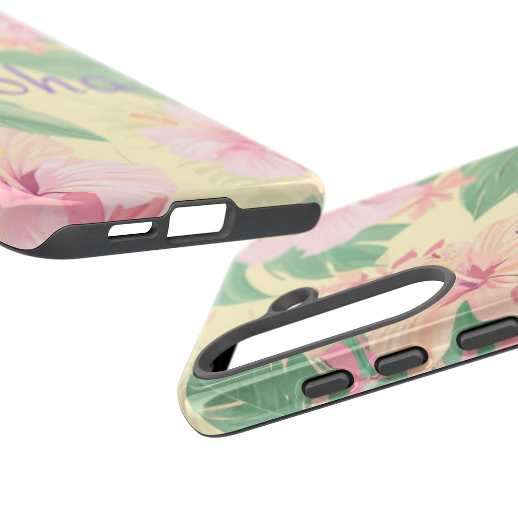 Aloha Floral Tough Phone Case — Tropical Hibiscus Protective Cover