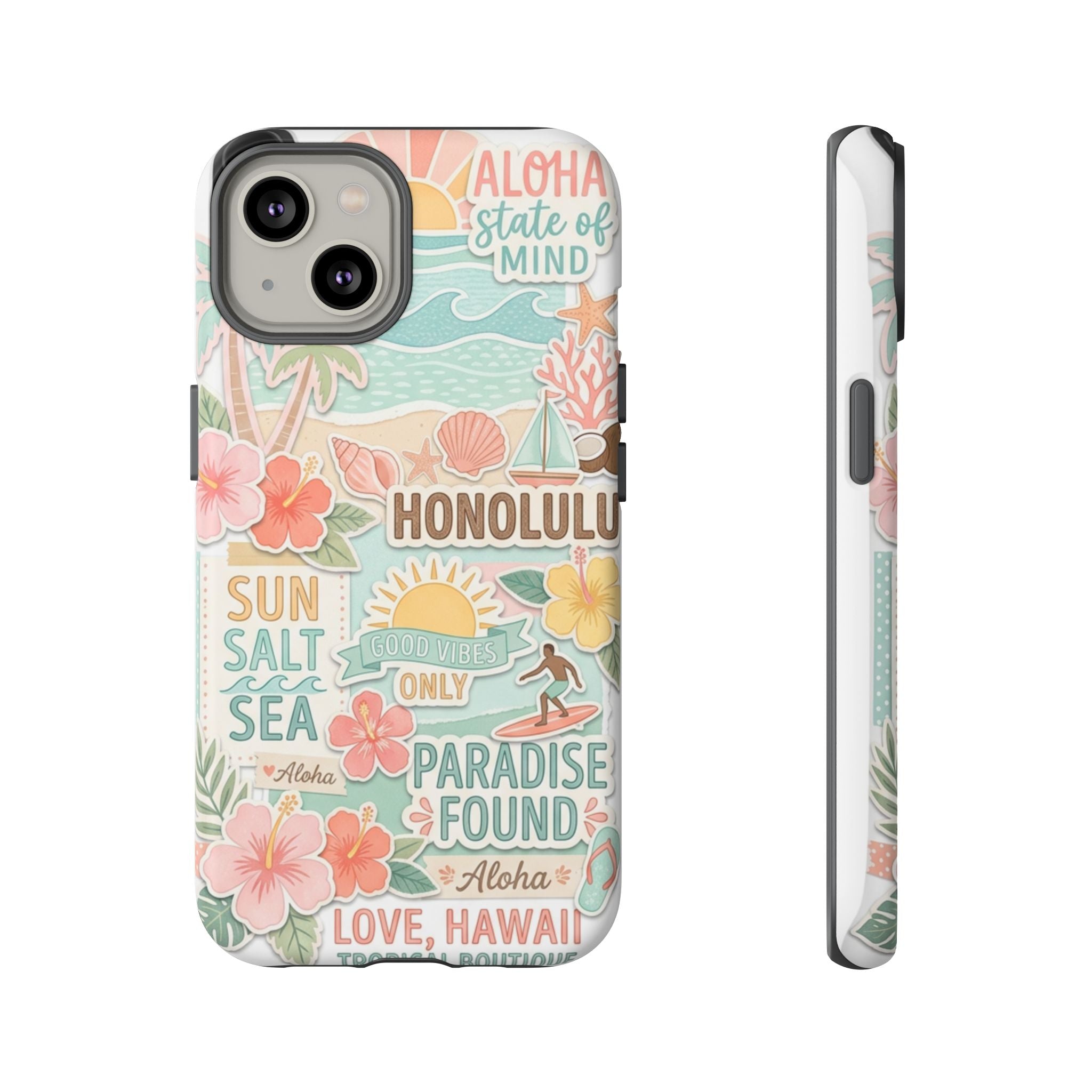 Hawaii Beach Collage Phone Case | Tropical Honolulu Floral Paradise