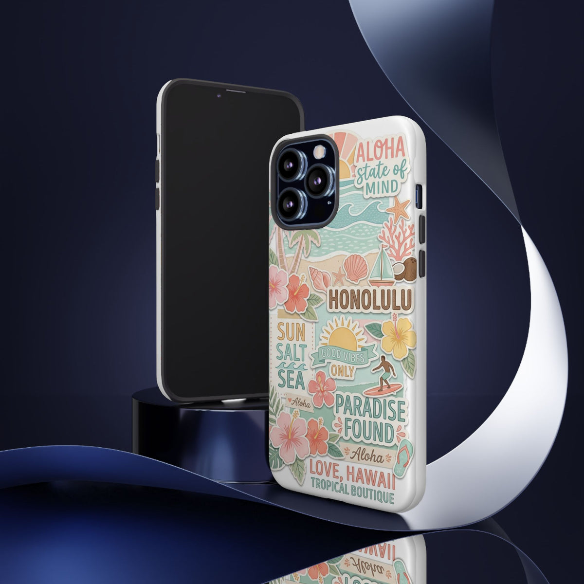 Hawaii Beach Collage Phone Case | Tropical Honolulu Floral Paradise