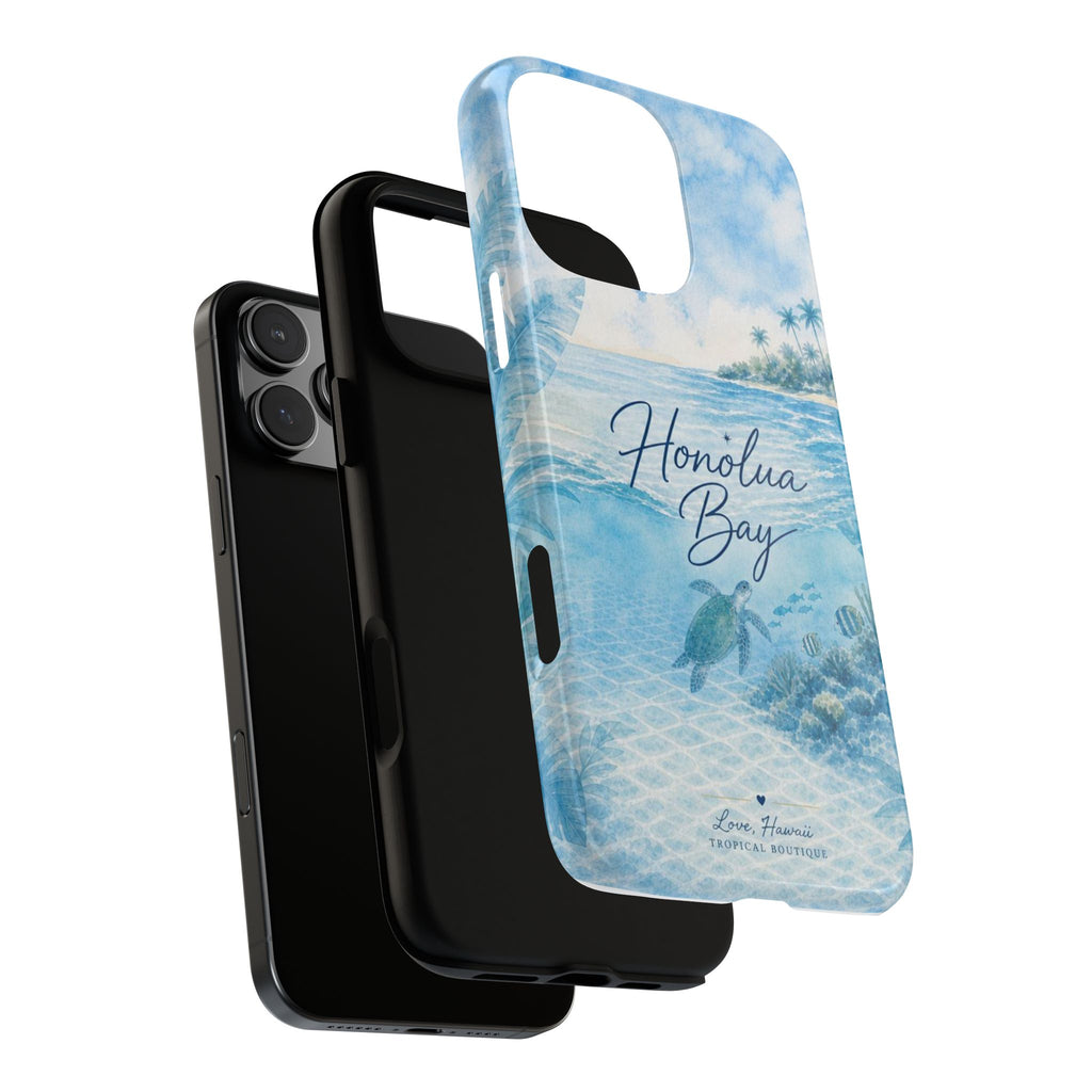Honolua Bay Hawaii Tough Case | Sea Turtle Ocean Art | Tropical Watercolor Phone Cover