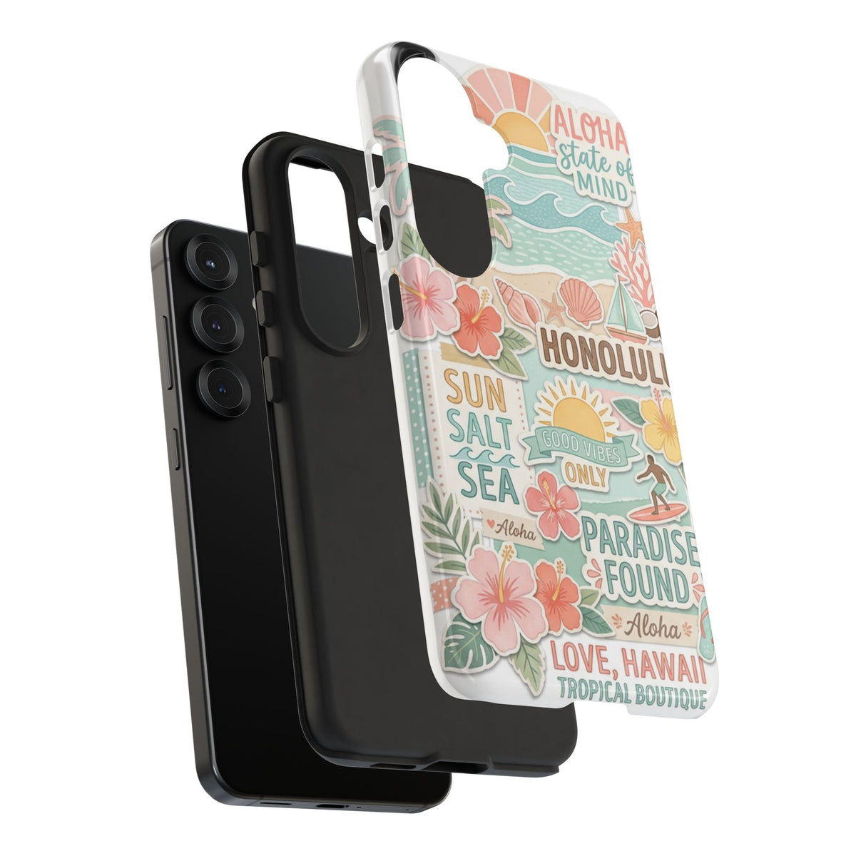 Hawaii Beach Collage Phone Case | Tropical Honolulu Floral Paradise