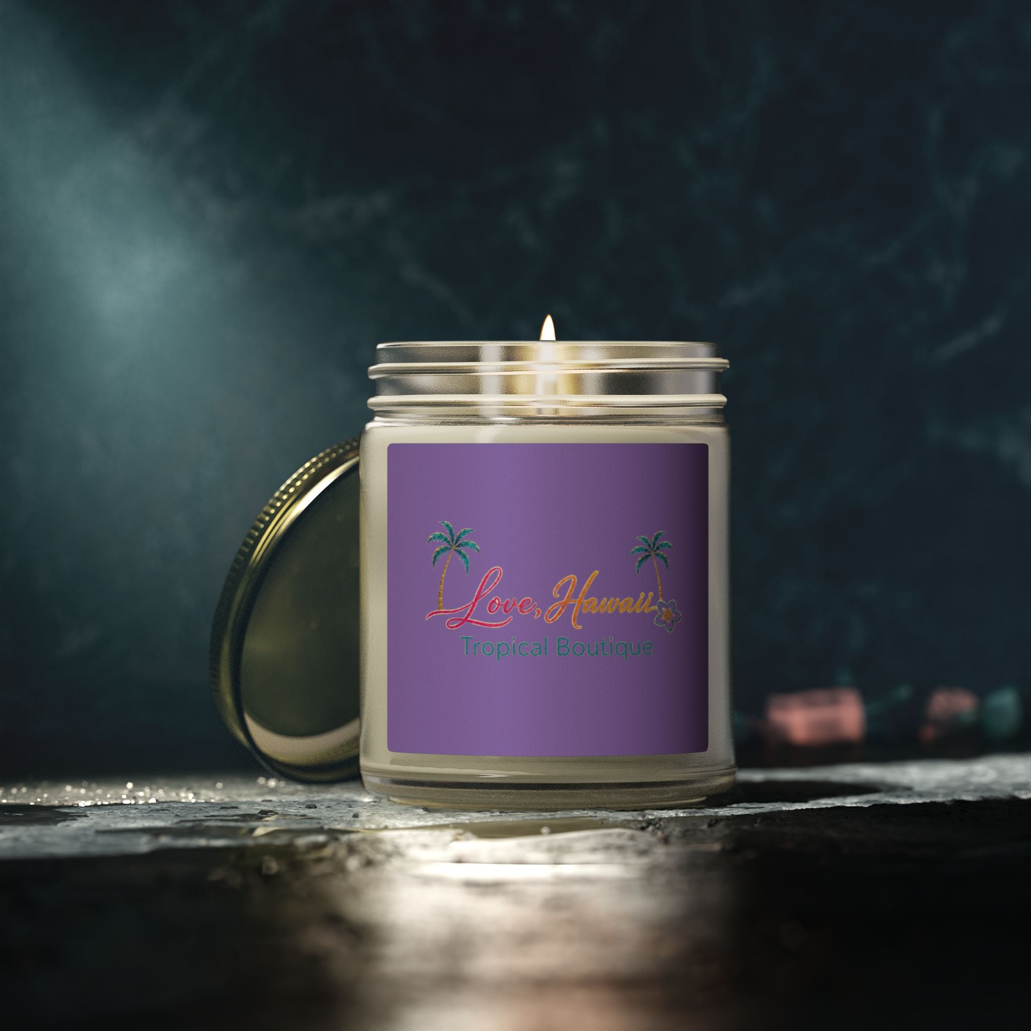 Coconut Apricot Scented Candle — Tropical Boutique Soy Jar (4oz or 9oz)