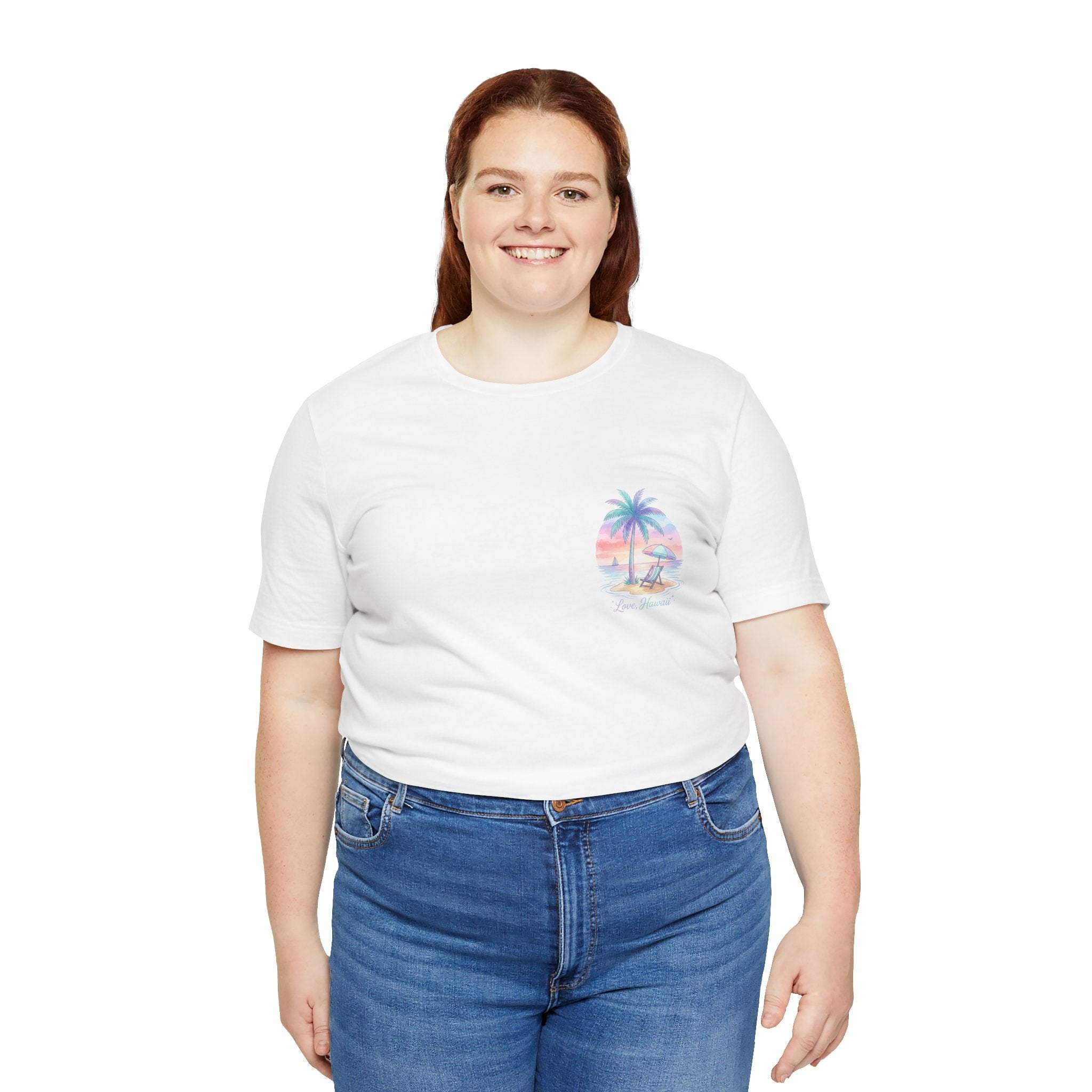 T-Shirt — Lanikai Hawaii Pastel Beach Palm Graphic Tee