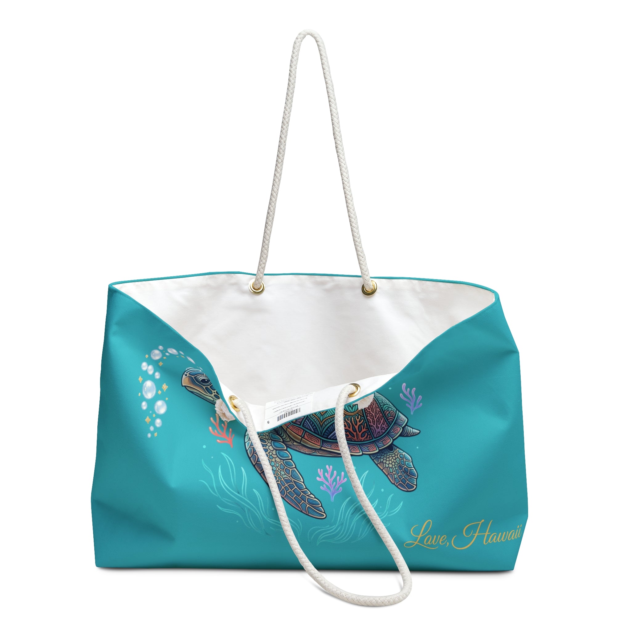 Honu Sea Turtle Weekender Bag – Love, Hawaii Tropical Boutique – Beach Travel Tote