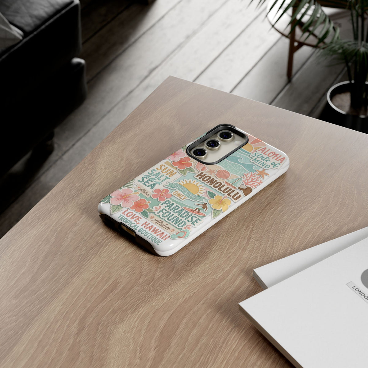 Hawaii Beach Collage Phone Case | Tropical Honolulu Floral Paradise