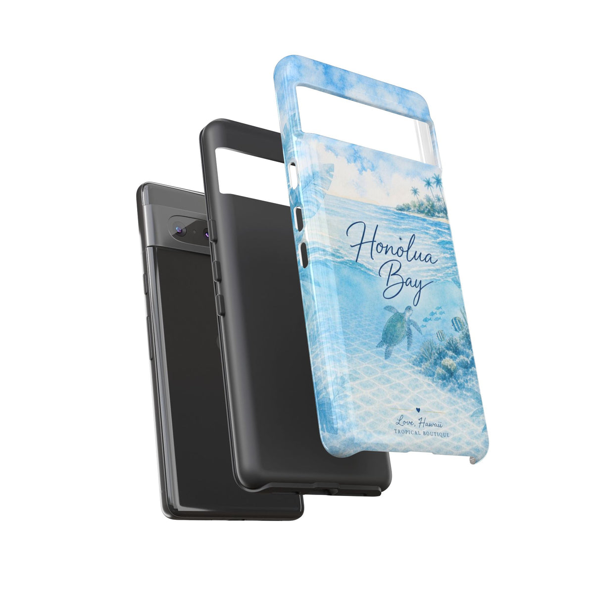 Honolua Bay Hawaii Tough Case | Sea Turtle Ocean Art | Tropical Watercolor Phone Cover