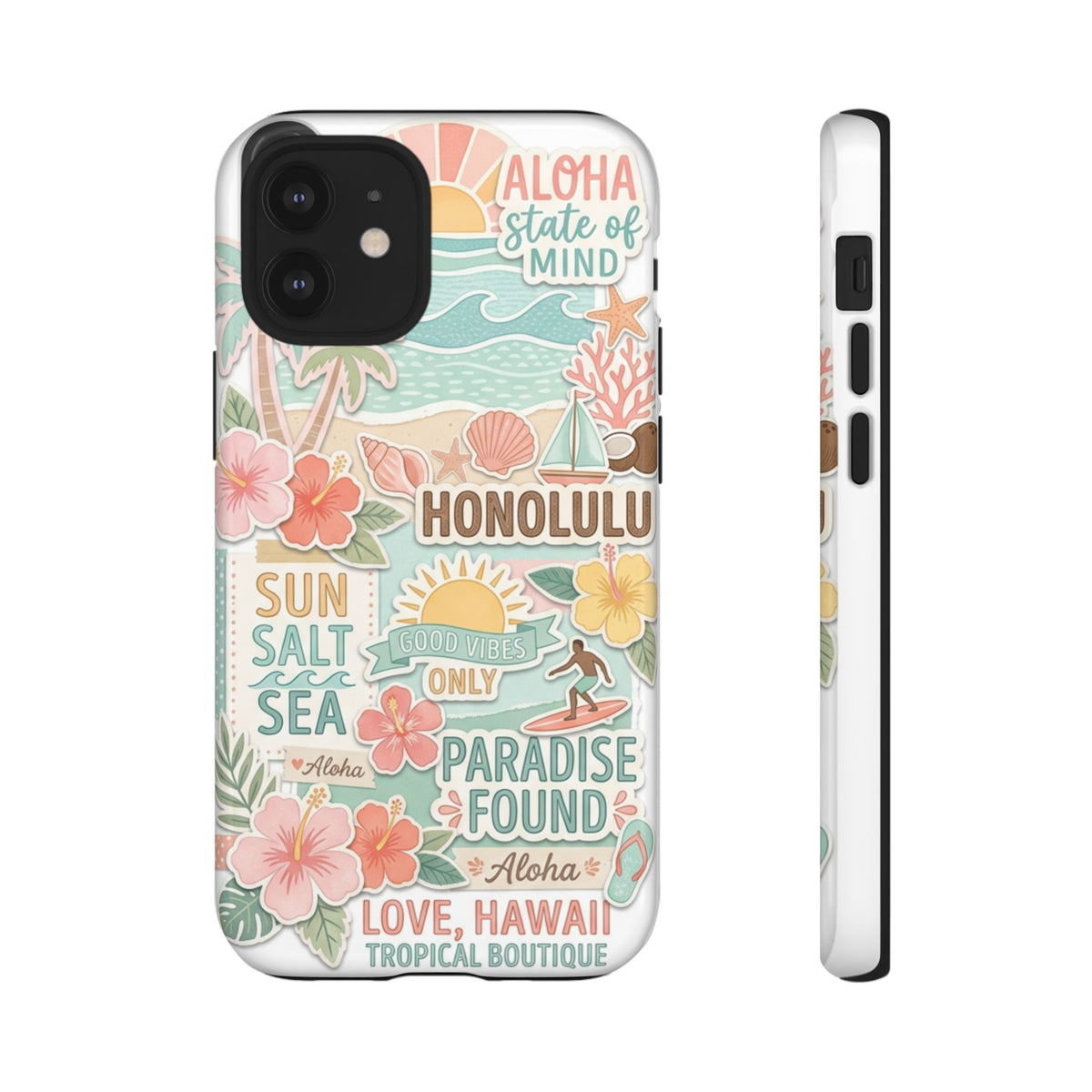 Hawaii Beach Collage Phone Case | Tropical Honolulu Floral Paradise