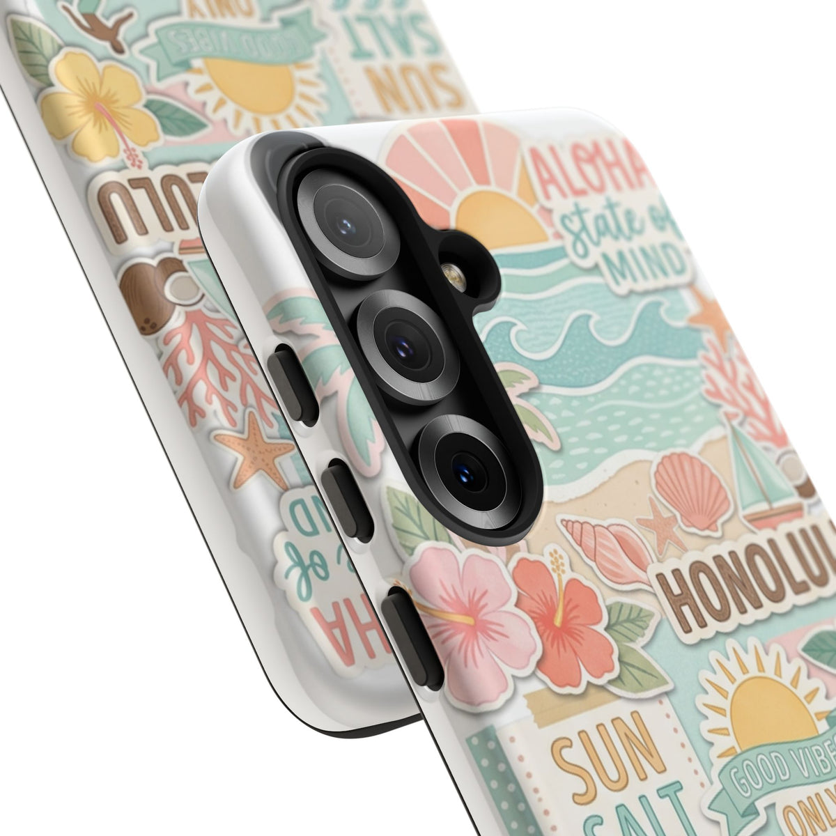 Hawaii Beach Collage Phone Case | Tropical Honolulu Floral Paradise
