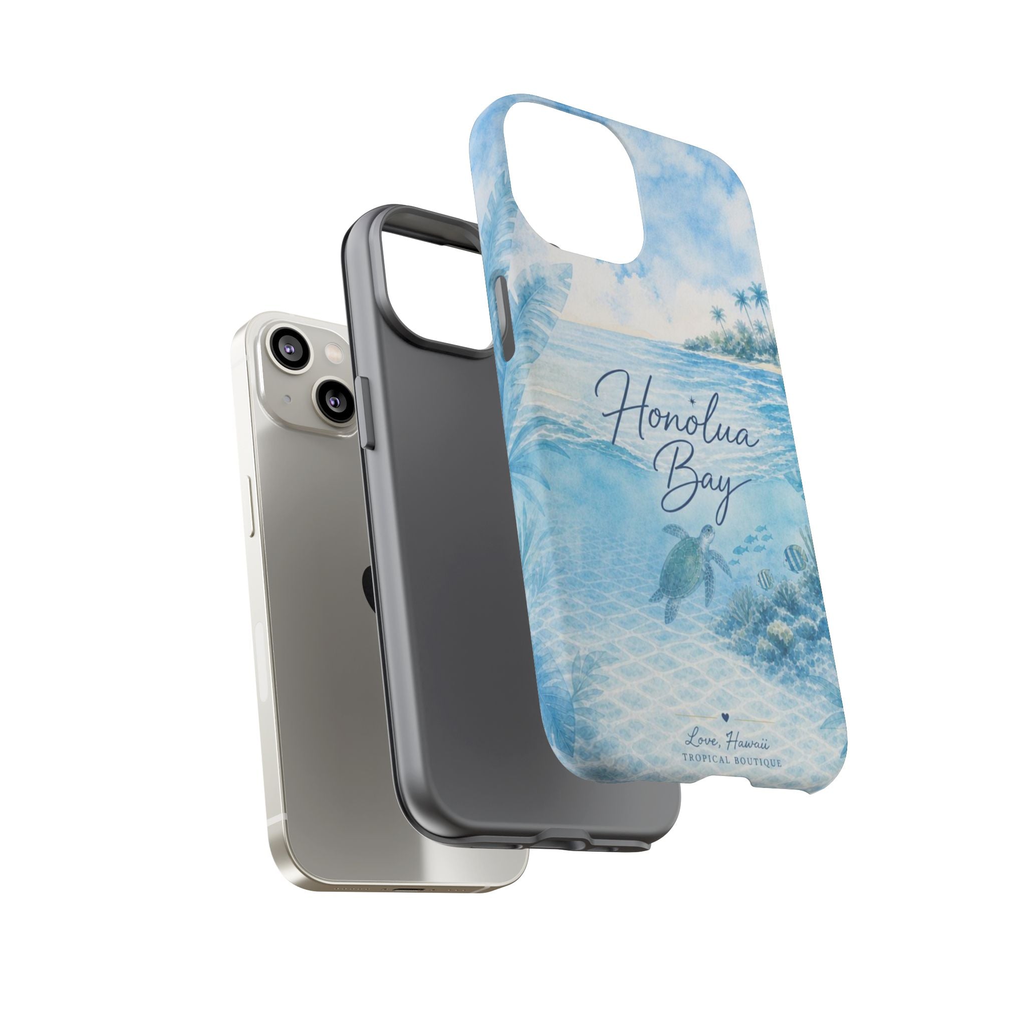 Honolua Bay Hawaii Tough Case | Sea Turtle Ocean Art | Tropical Watercolor Phone Cover