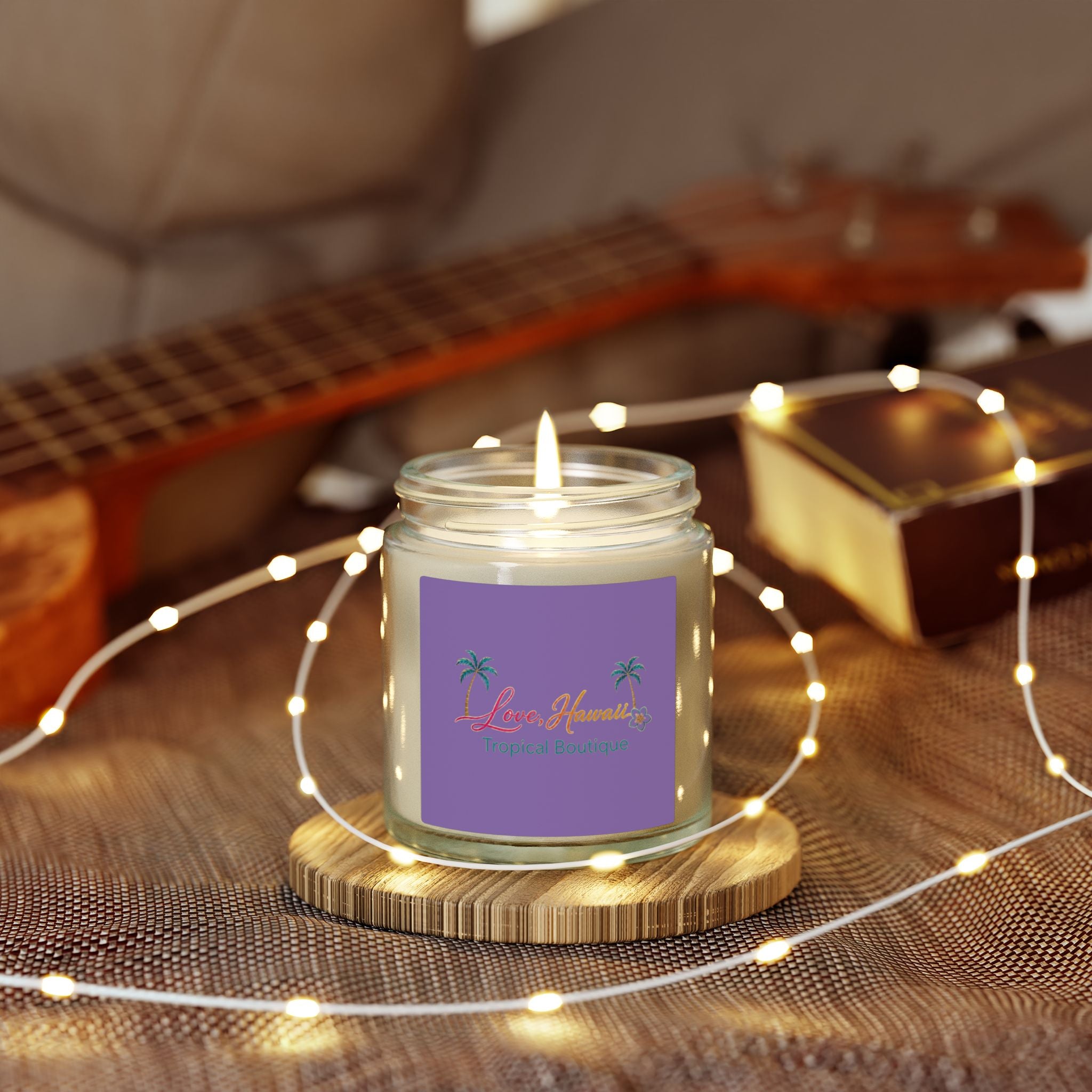 Coconut Apricot Scented Candle — Tropical Boutique Soy Jar (4oz or 9oz)