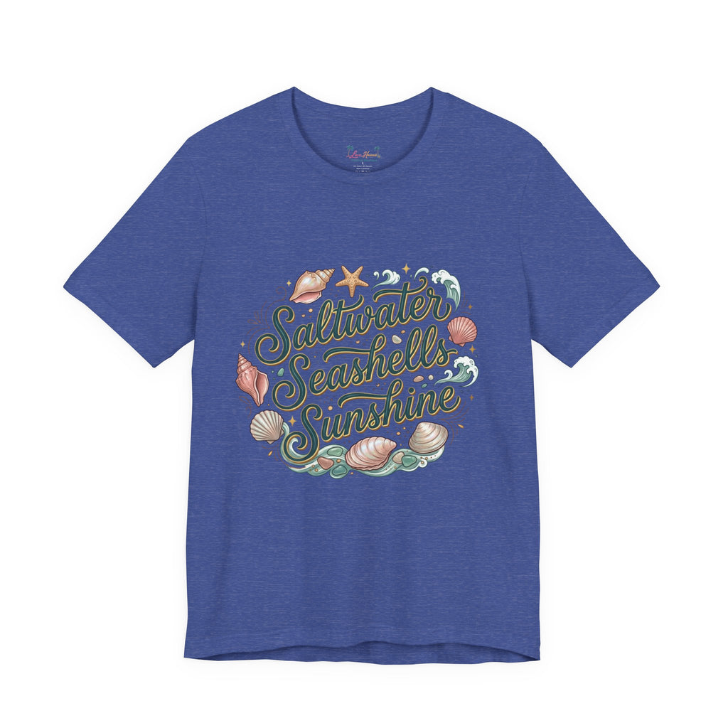 Saltwater Seashells Sunshine T-Shirt — Beachy Coastal Graphic Tee