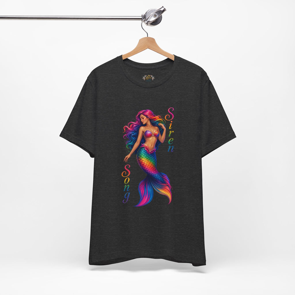 Rainbow Mermaid Siren Song Tee | Colorful Mermaid Illustration T-Shirt