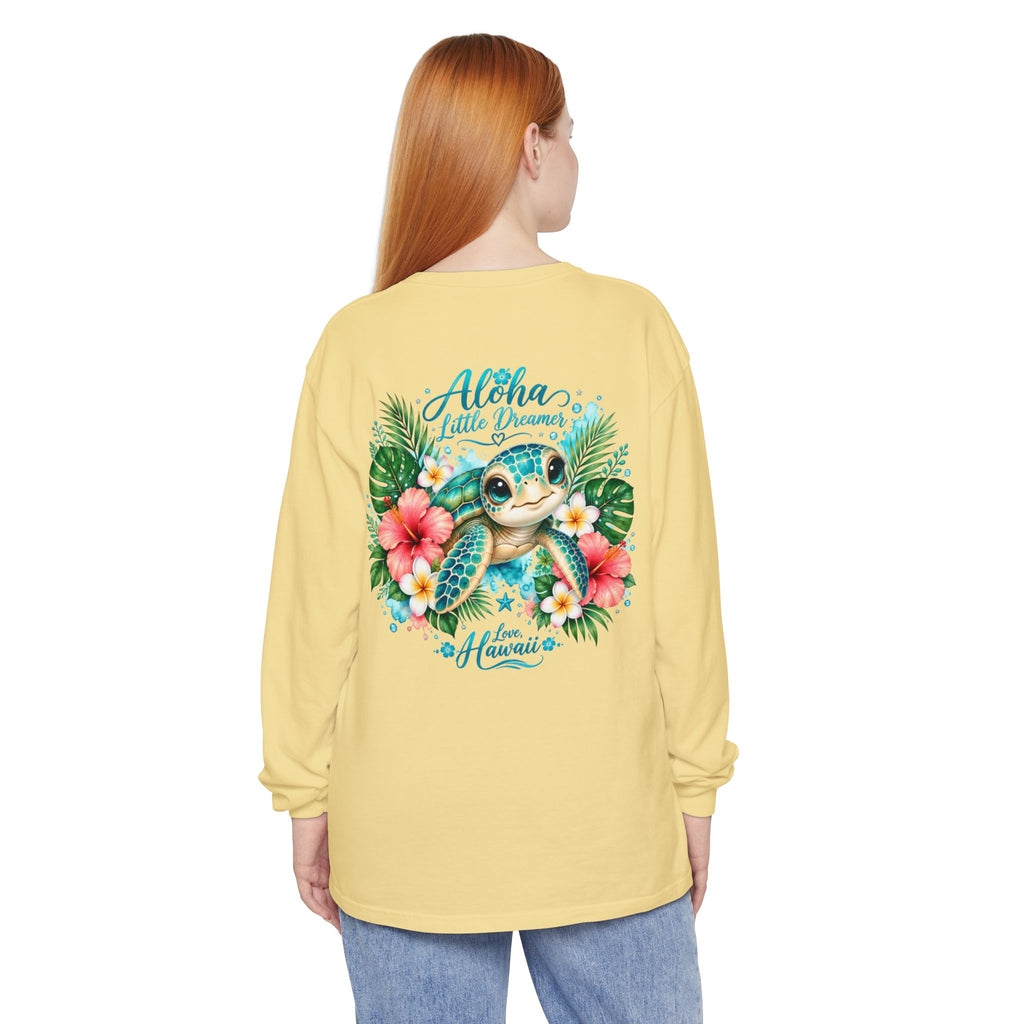 Aloha Little Dreamer| Sea Turtle Long Sleeve T-Shirt | Love Hawaii