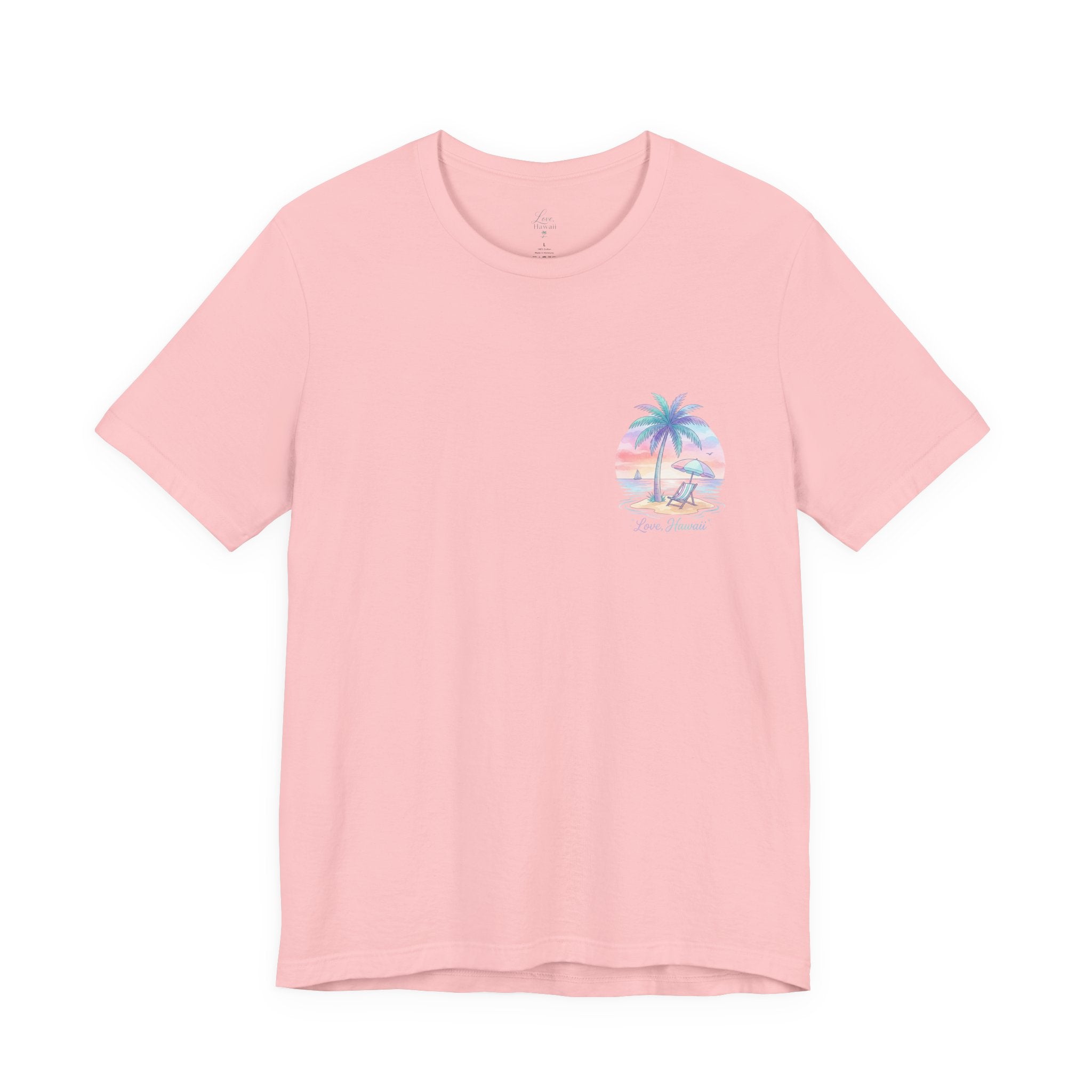 T-Shirt — Lanikai Hawaii Pastel Beach Palm Graphic Tee