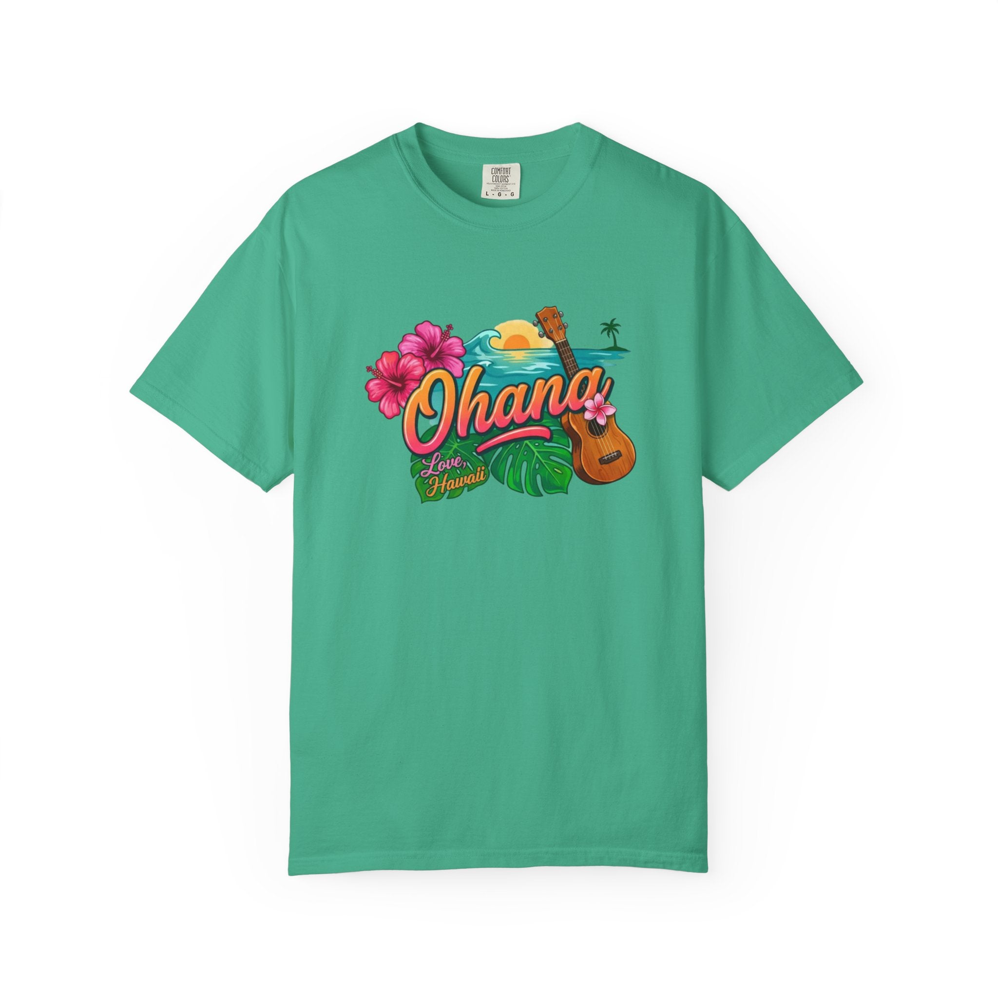 Ohana Tropical Sunset Tee-Love, Hawaii Collection