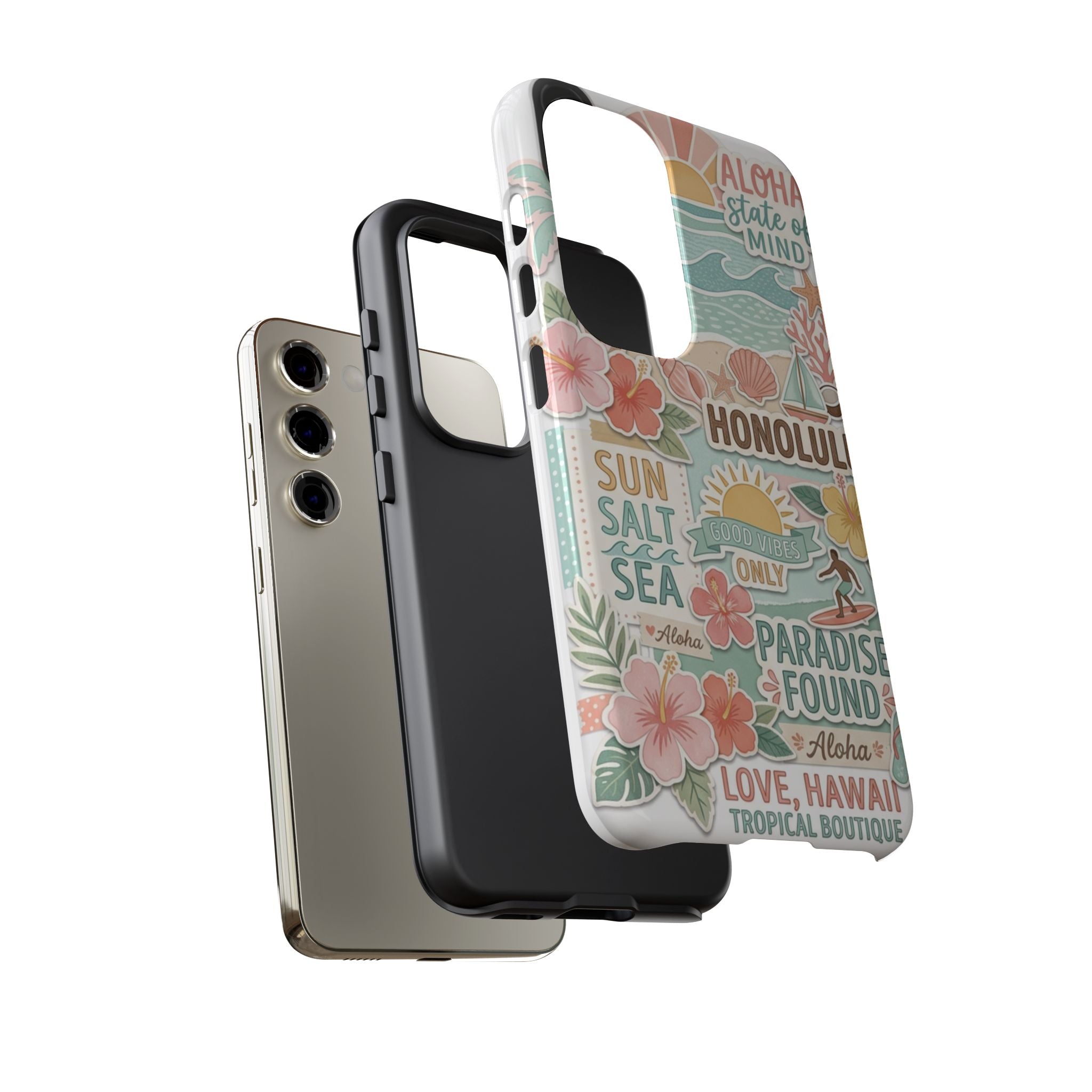 Hawaii Beach Collage Phone Case | Tropical Honolulu Floral Paradise