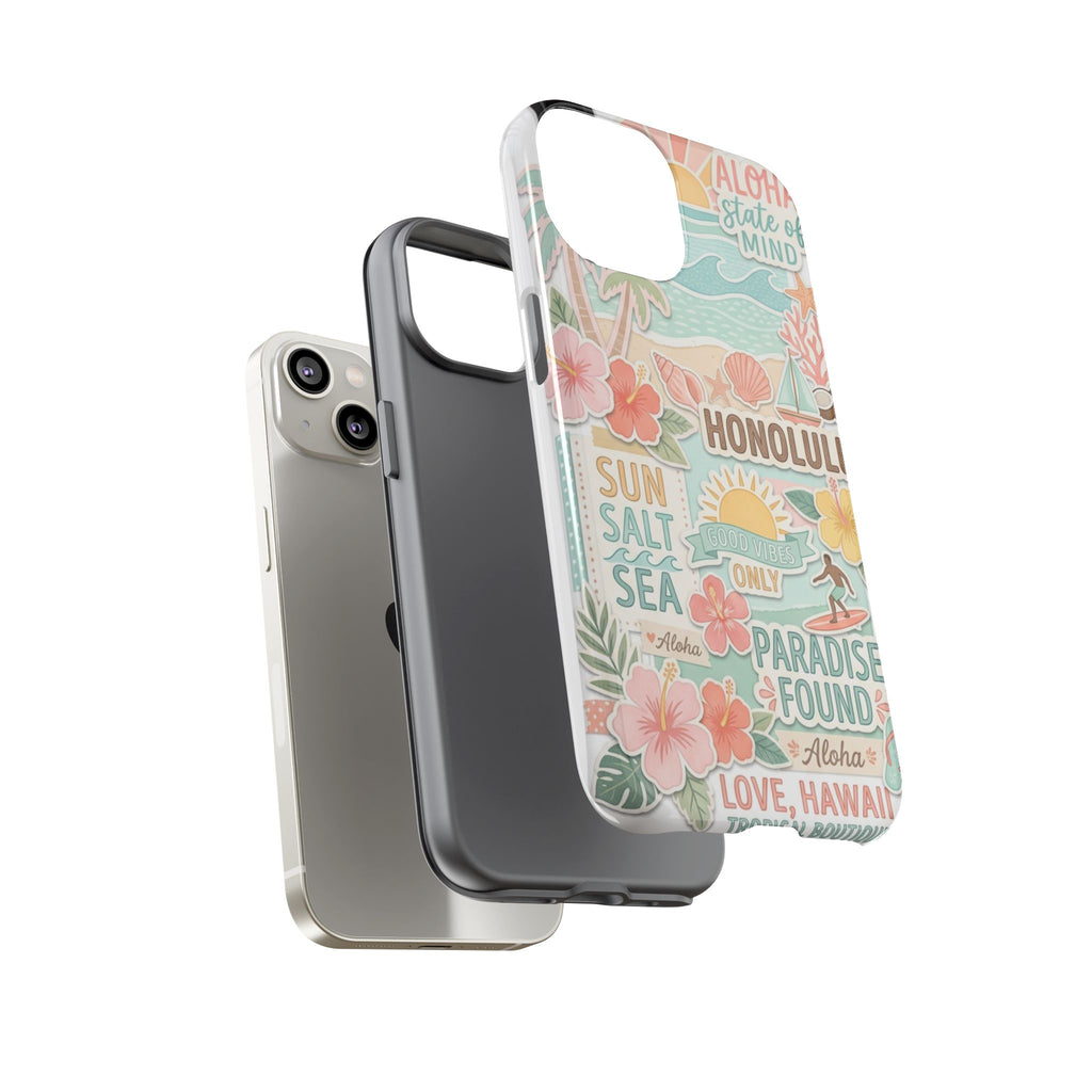Hawaii Beach Collage Phone Case | Tropical Honolulu Floral Paradise