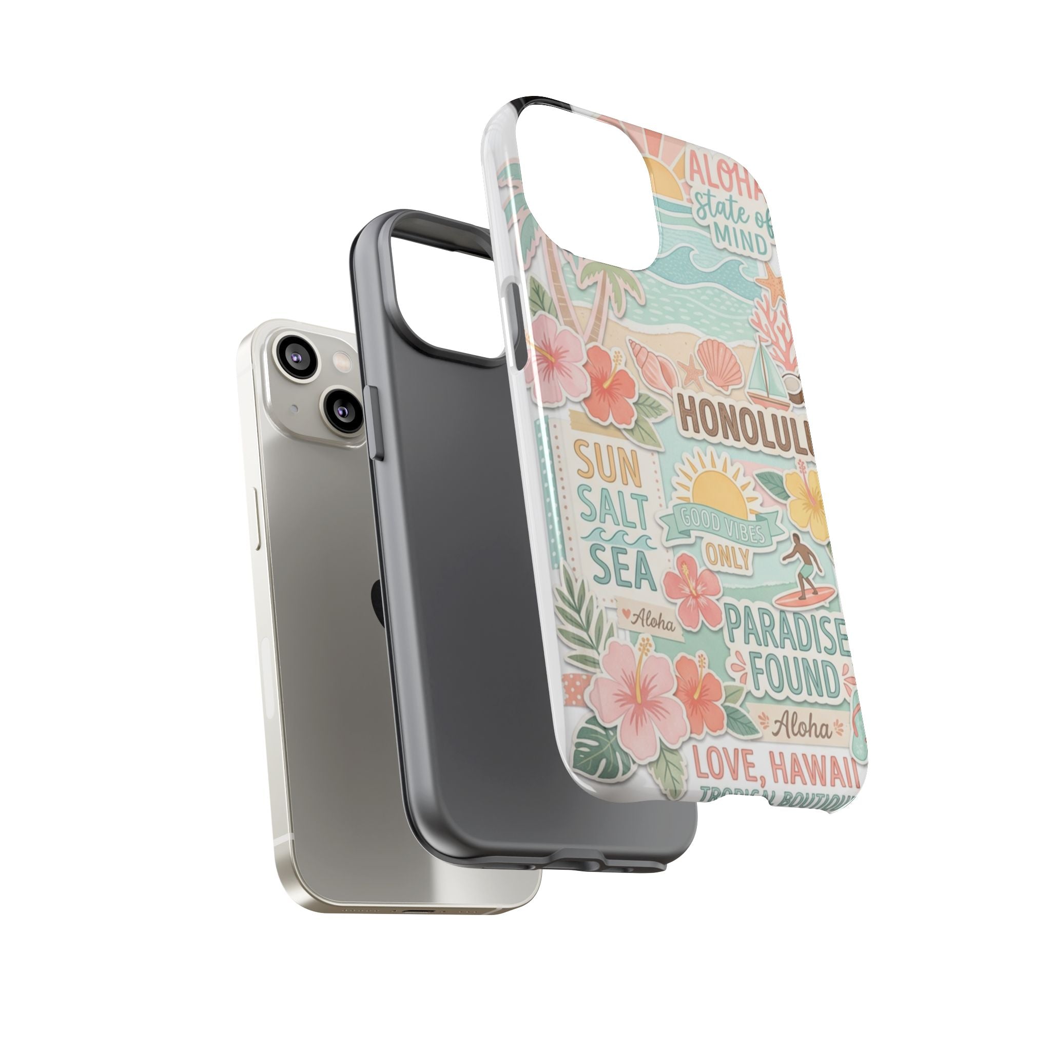 Hawaii Beach Collage Phone Case | Tropical Honolulu Floral Paradise