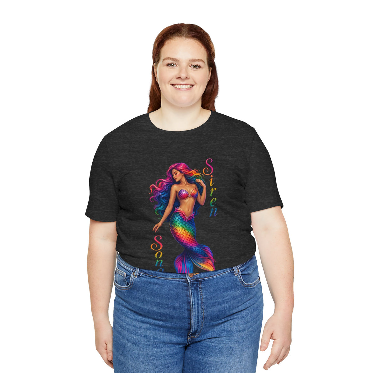 Rainbow Mermaid Siren Song Tee | Colorful Mermaid Illustration T-Shirt