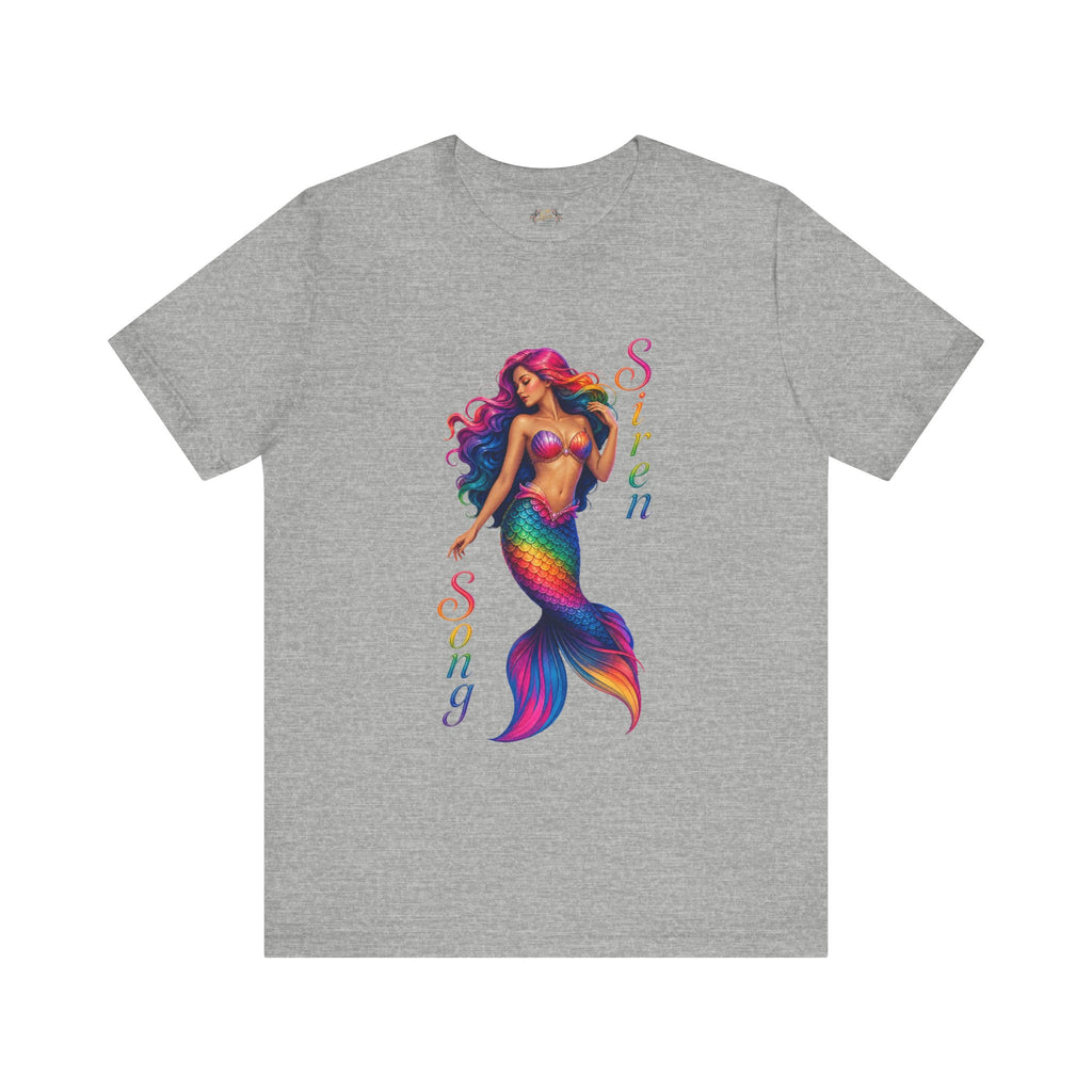 Rainbow Mermaid Siren Song Tee | Colorful Mermaid Illustration T-Shirt