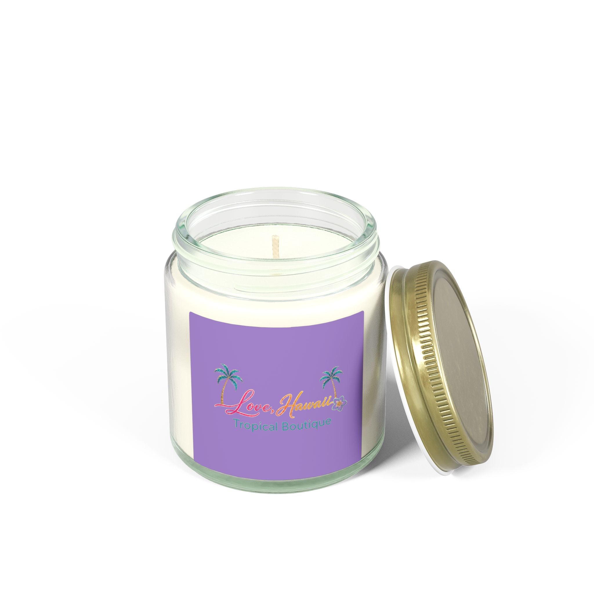 Coconut Apricot Scented Candle — Tropical Boutique Soy Jar (4oz or 9oz)